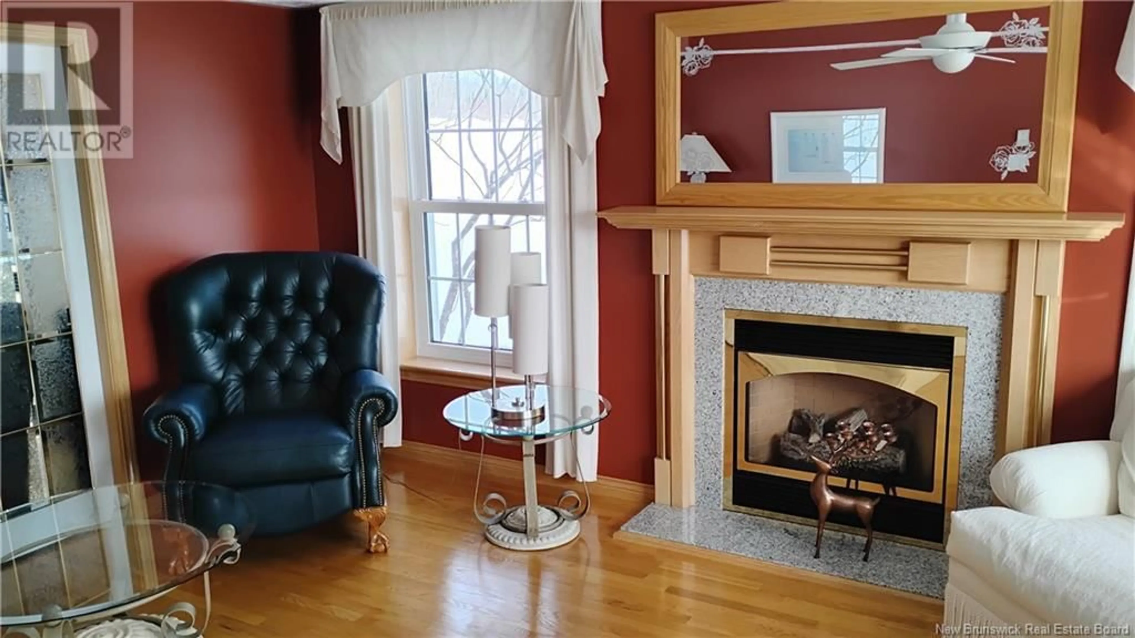 Living room with furniture, wood/laminate floor for 2599 ROUTE 109, Arthurette New Brunswick E7G2W6