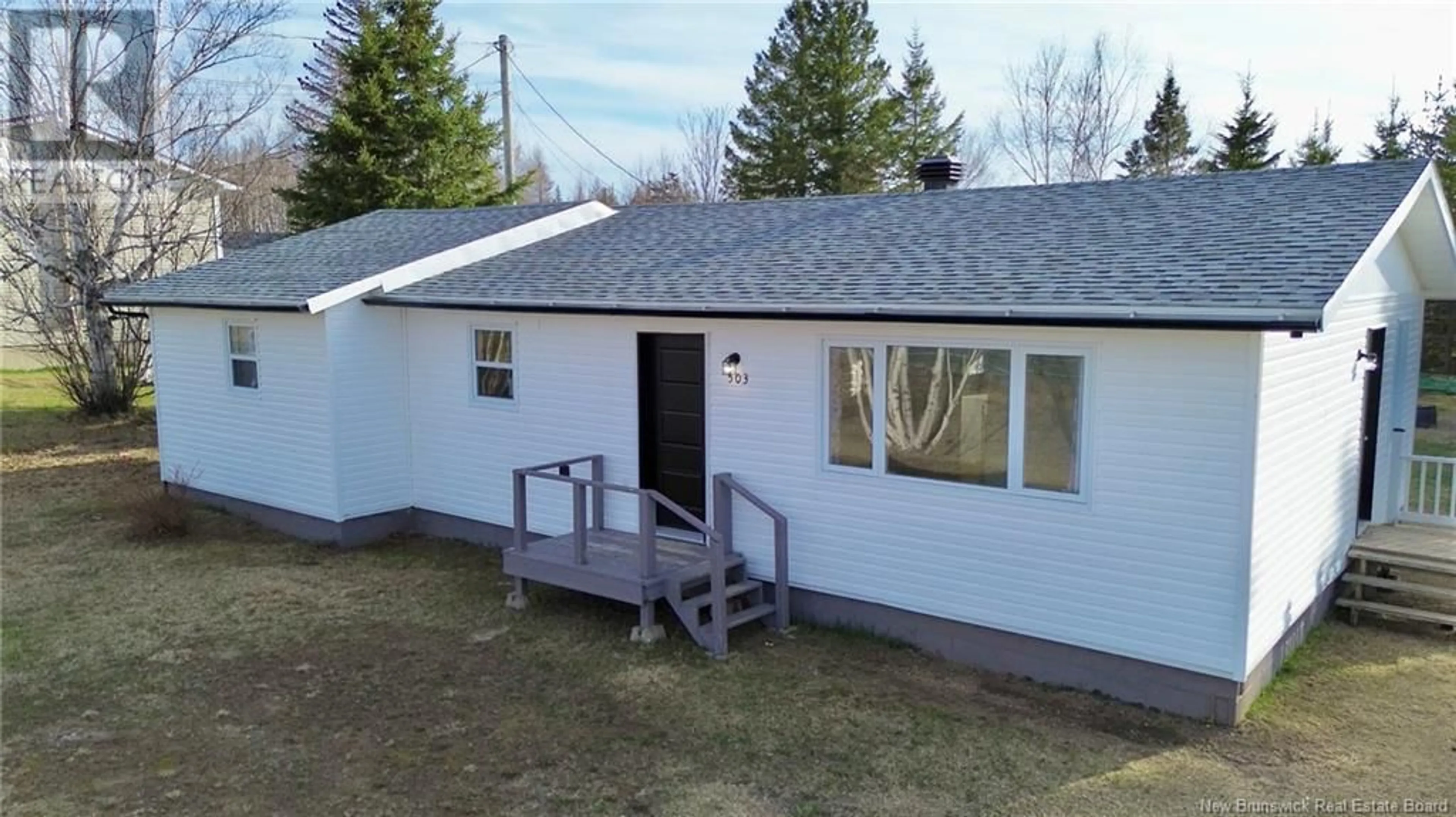 Home with vinyl exterior material, street for 503 THERIAULT, Bertrand New Brunswick E1W1K7