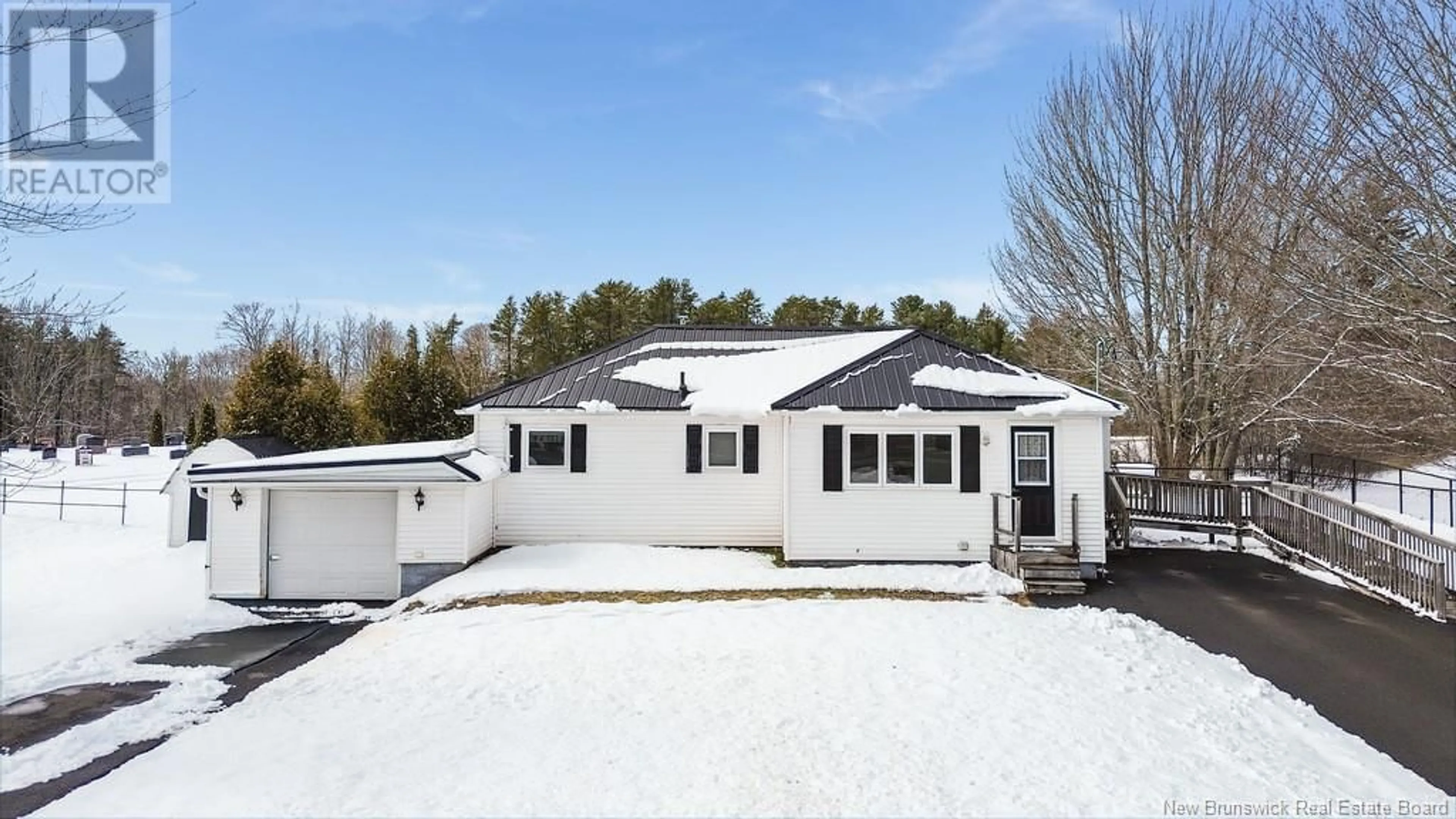 Home with vinyl exterior material, street for 11472 10 ROUTE, Coles Island New Brunswick E4C2R1