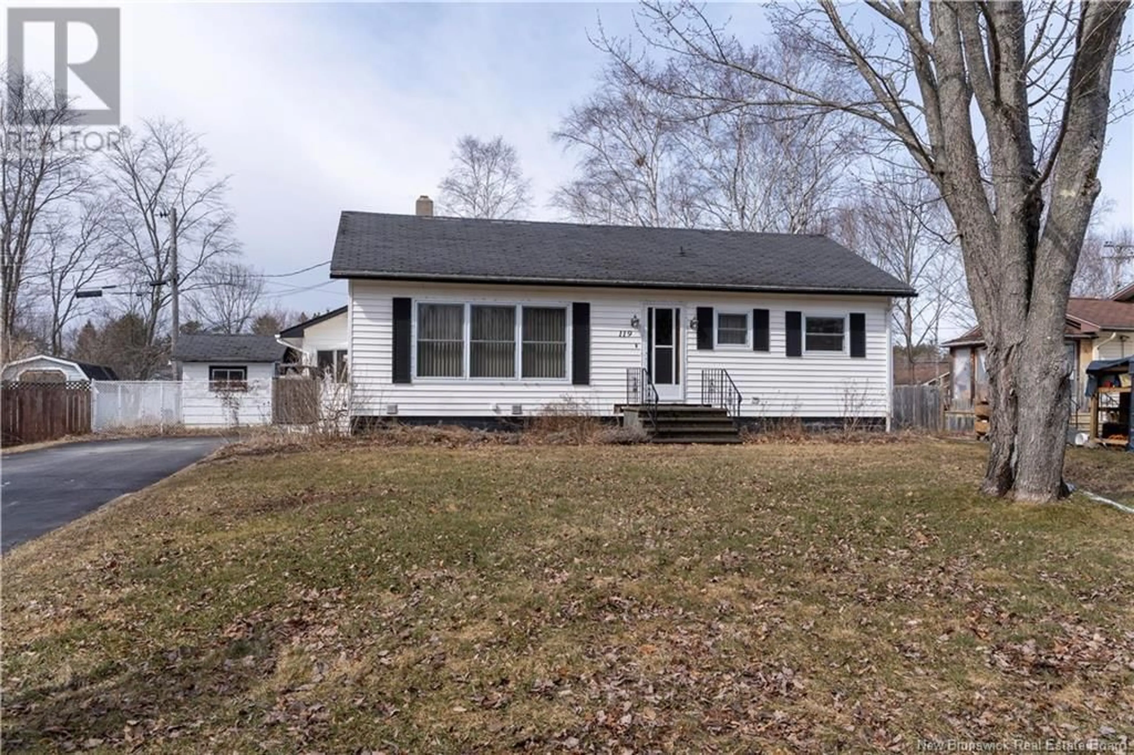 Home with vinyl exterior material, street for 119 WILKINS AVENUE, Fredericton New Brunswick E3A1G1