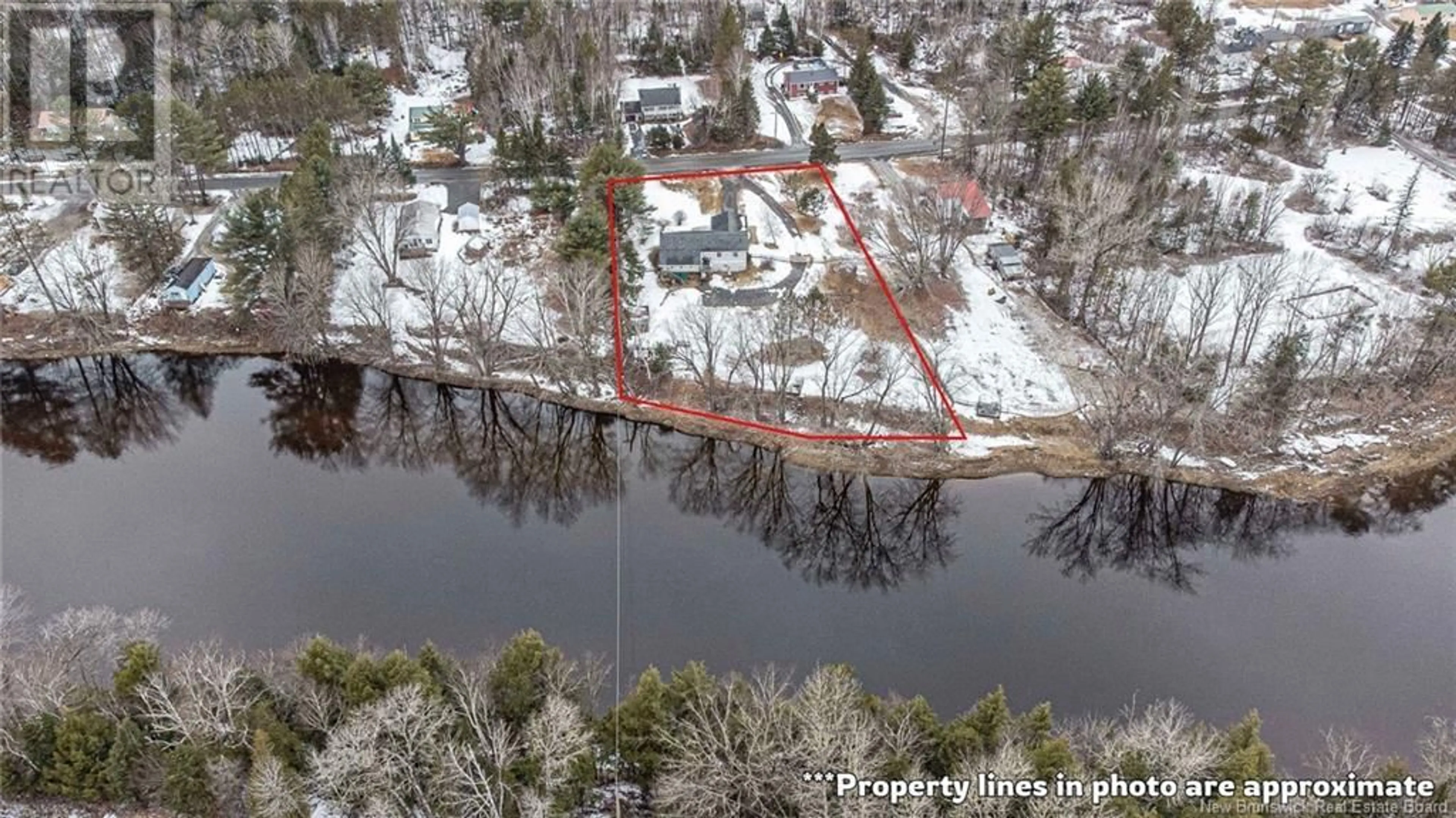 A pic from outside/outdoor area/front of a property/back of a property/a pic from drone, water/lake/river/ocean view for 828 CANADA STREET, Penniac New Brunswick E3A9C4