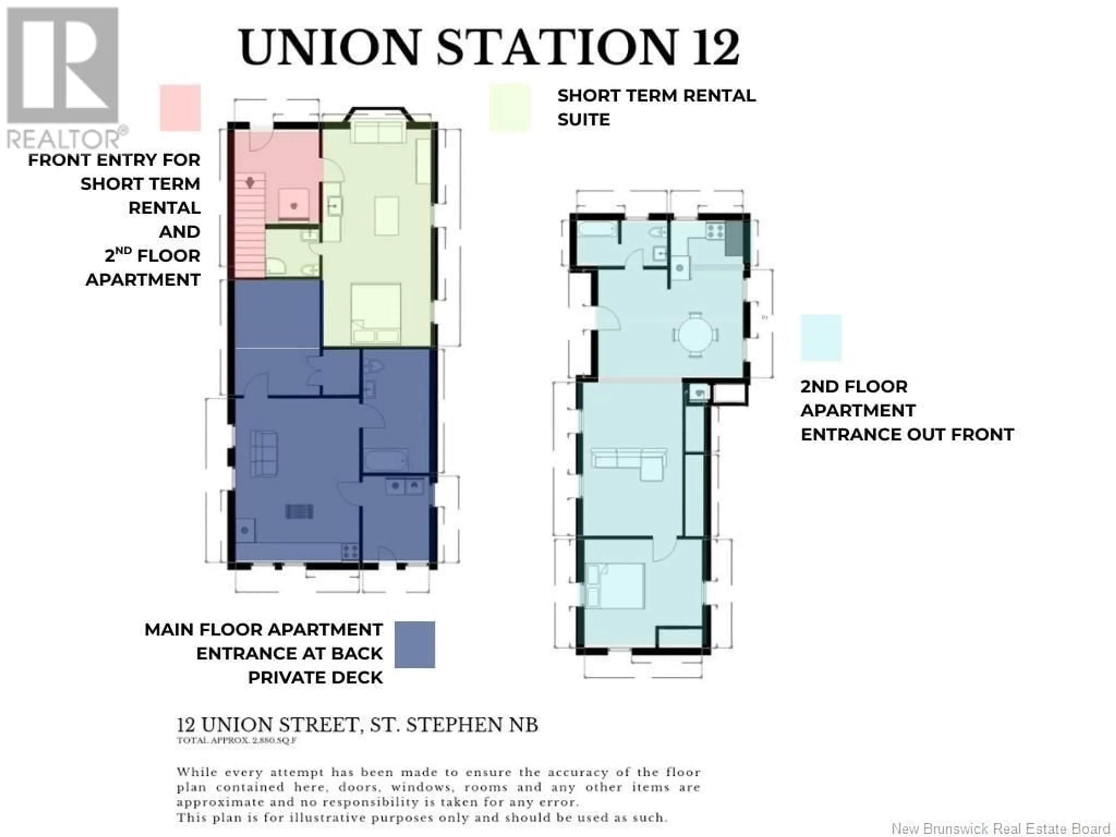 Floor plan for 12 UNION STREET, St. Stephen New Brunswick E3L1S9
