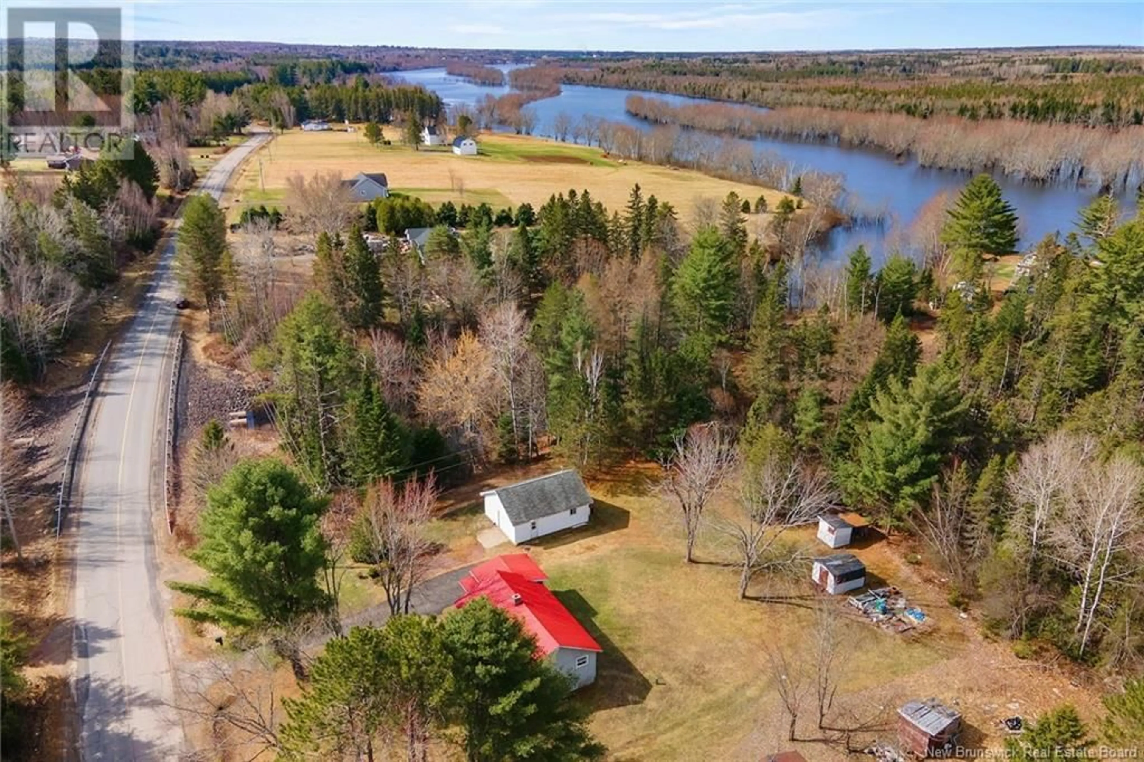 A pic from outside/outdoor area/front of a property/back of a property/a pic from drone, water/lake/river/ocean view for 4782 ROUTE 123, Redbank New Brunswick E4A2C3