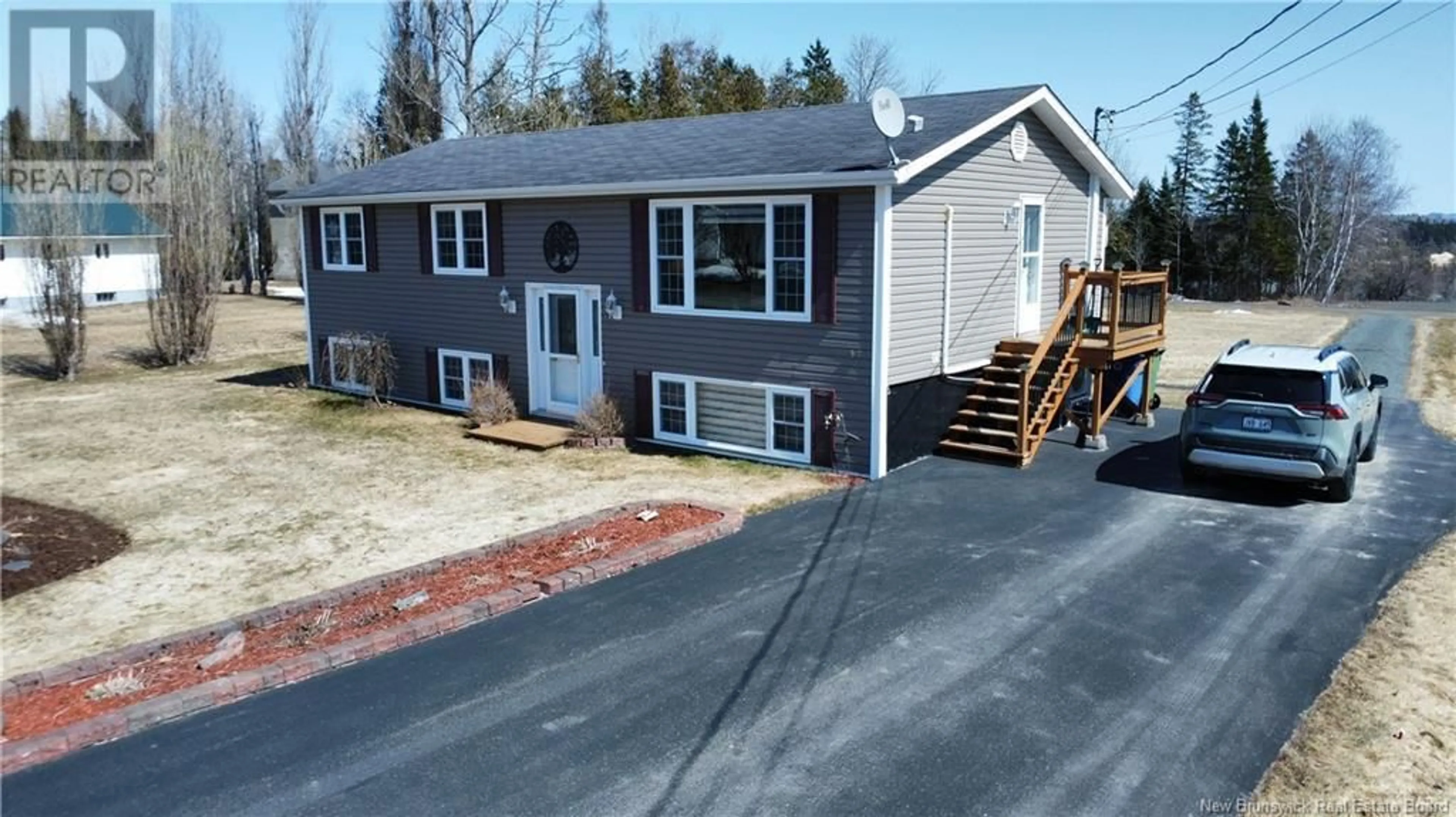 A pic from outside/outdoor area/front of a property/back of a property/a pic from drone, water/lake/river/ocean view for 56 CENTENNIAL STREET, Plaster Rock New Brunswick E7G1H5