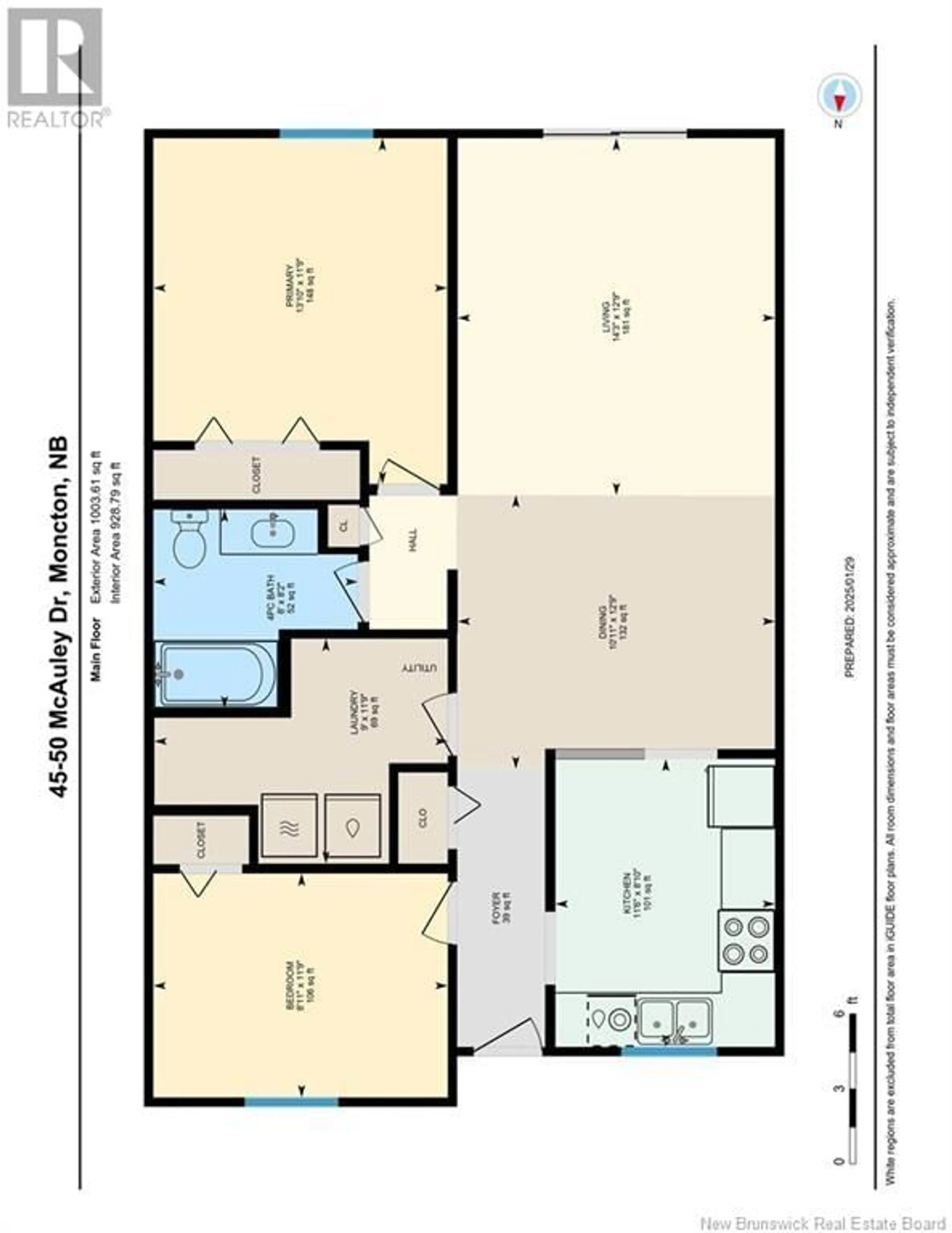 Floor plan for 45 - 50 MCAULEY DRIVE, Moncton New Brunswick E1A6R2
