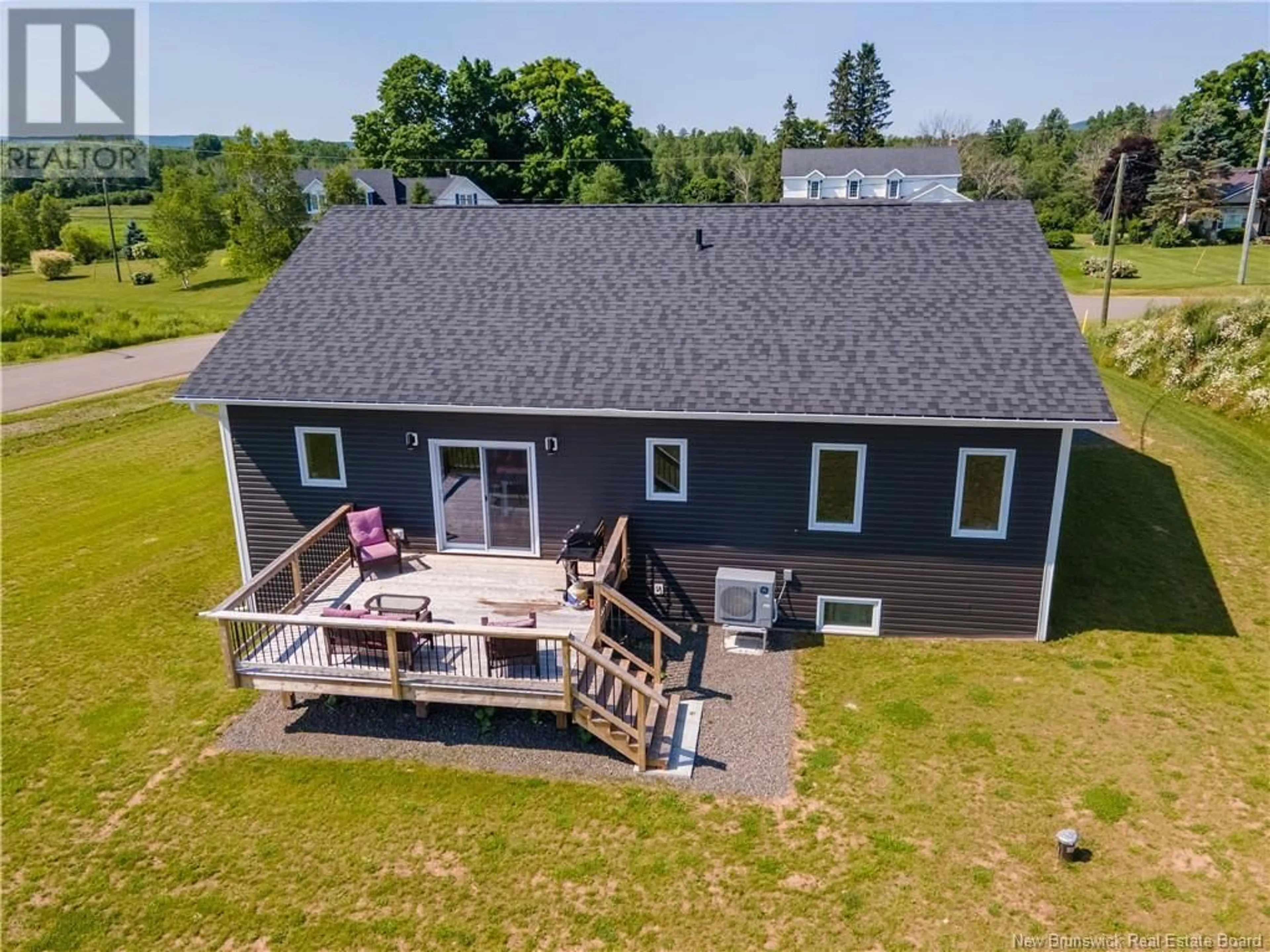 A pic from outside/outdoor area/front of a property/back of a property/a pic from drone, water/lake/river/ocean view for 11 RIVERSIDE DRIVE, Petitcodiac New Brunswick E4Z0K7