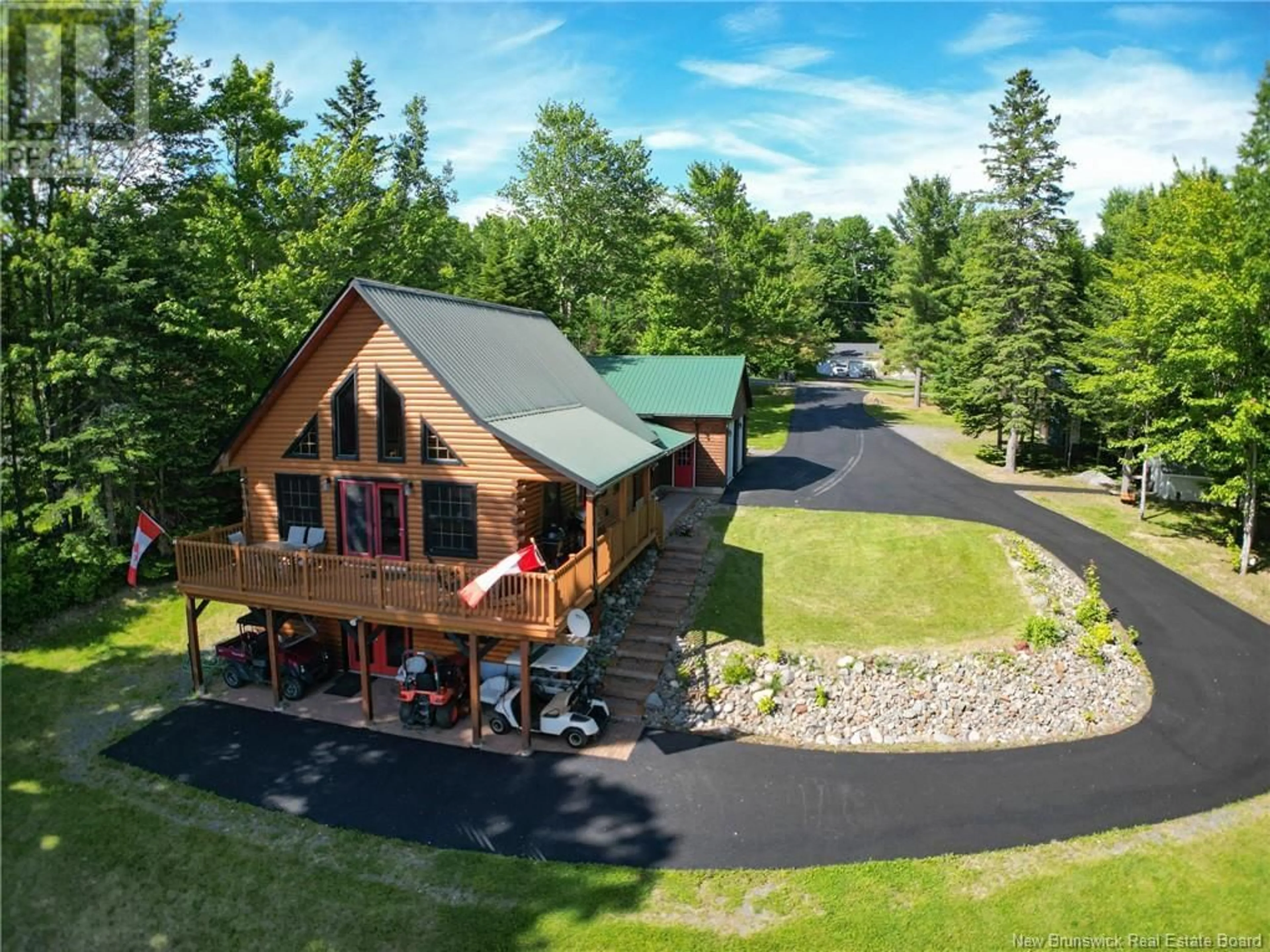 A pic from outside/outdoor area/front of a property/back of a property/a pic from drone, mountain view for 96 WOODMERE DRIVE, Upper Kingsclear New Brunswick E3E1V3