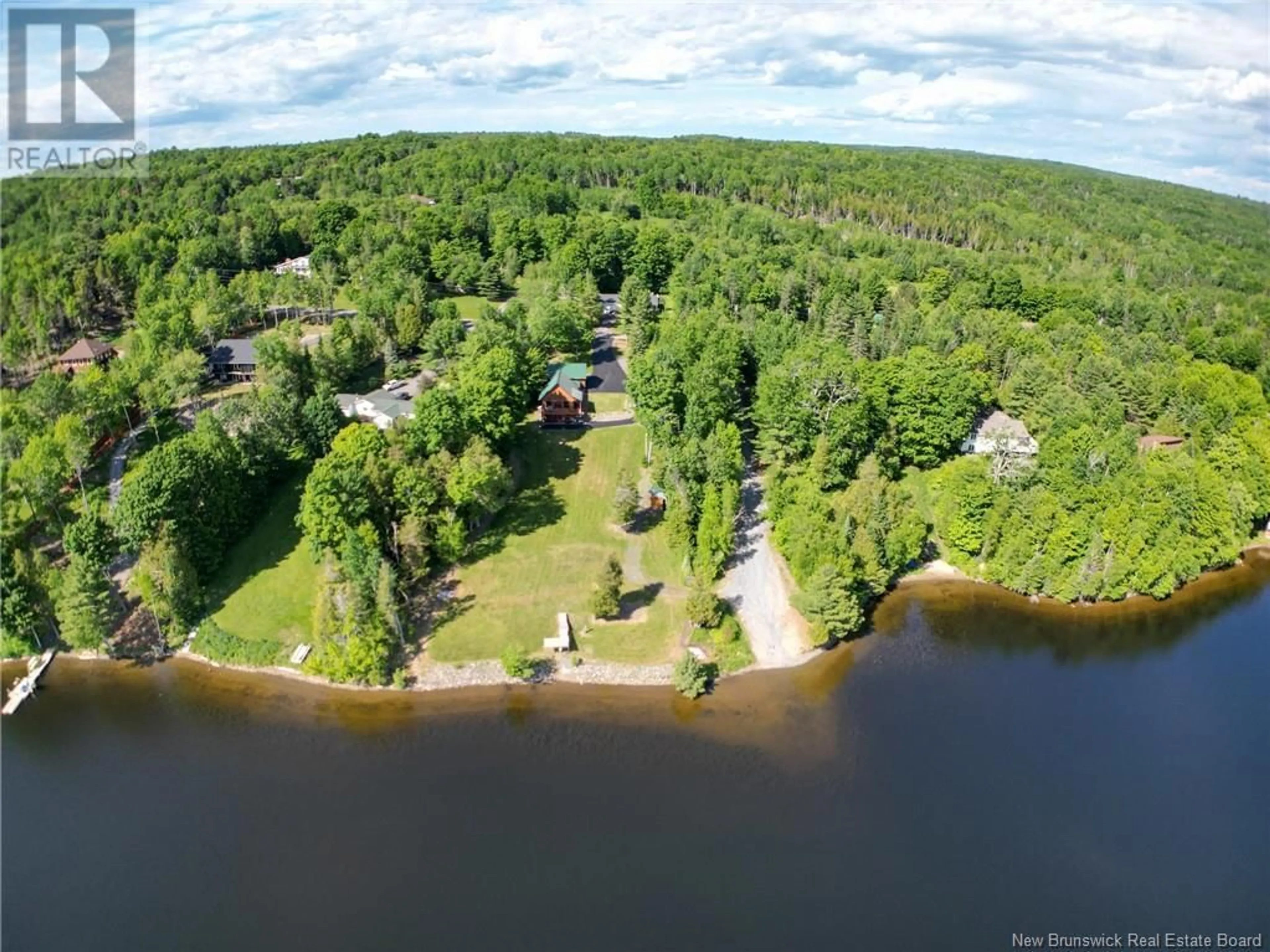 A pic from outside/outdoor area/front of a property/back of a property/a pic from drone, water/lake/river/ocean view for 96 WOODMERE DRIVE, Upper Kingsclear New Brunswick E3E1V3