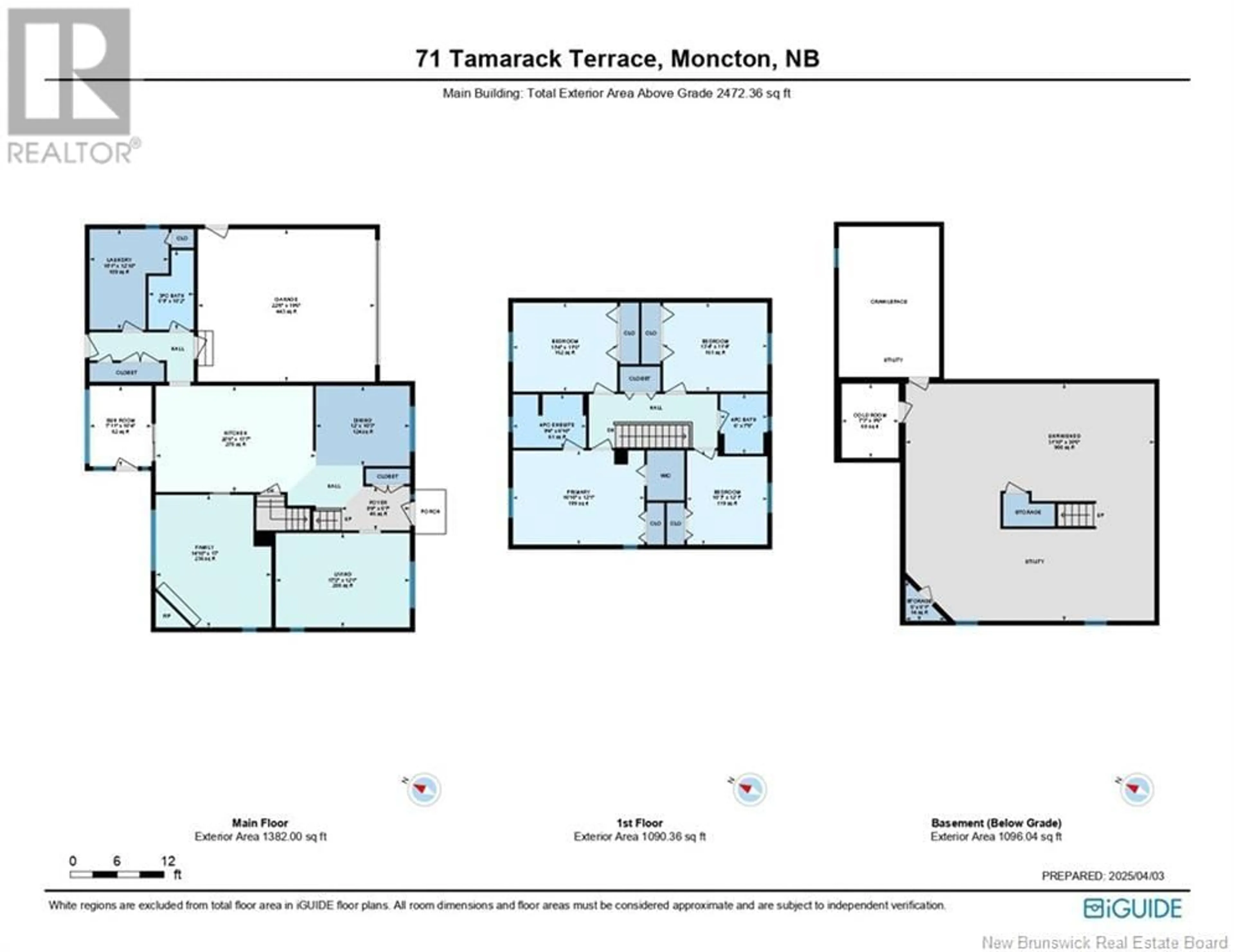 Floor plan for 71 TAMARACK TERRACE, Moncton New Brunswick E1A5R1