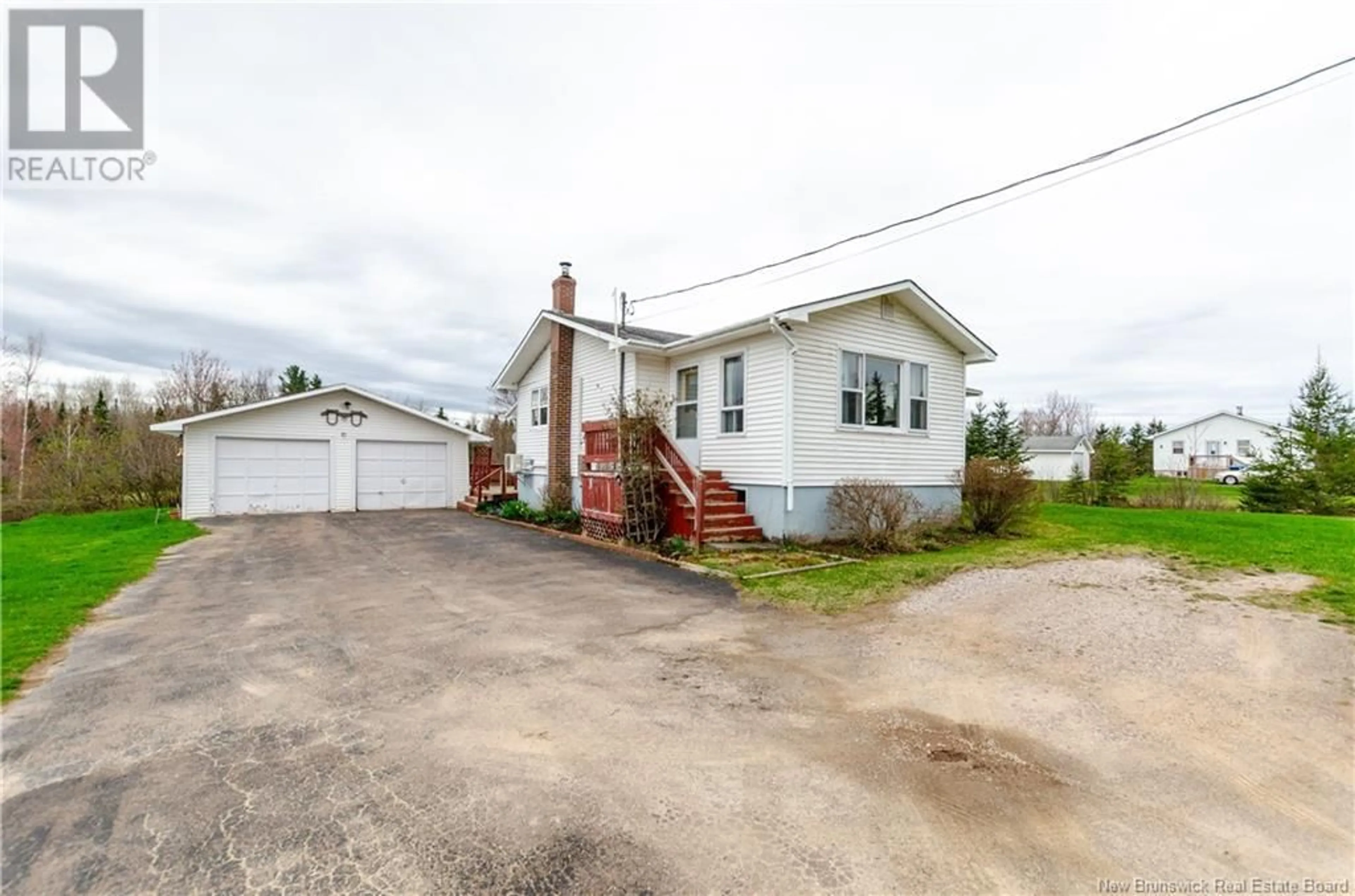A pic from outside/outdoor area/front of a property/back of a property/a pic from drone, street for 3632 ROUTE 112, Second North River New Brunswick E4J2V4