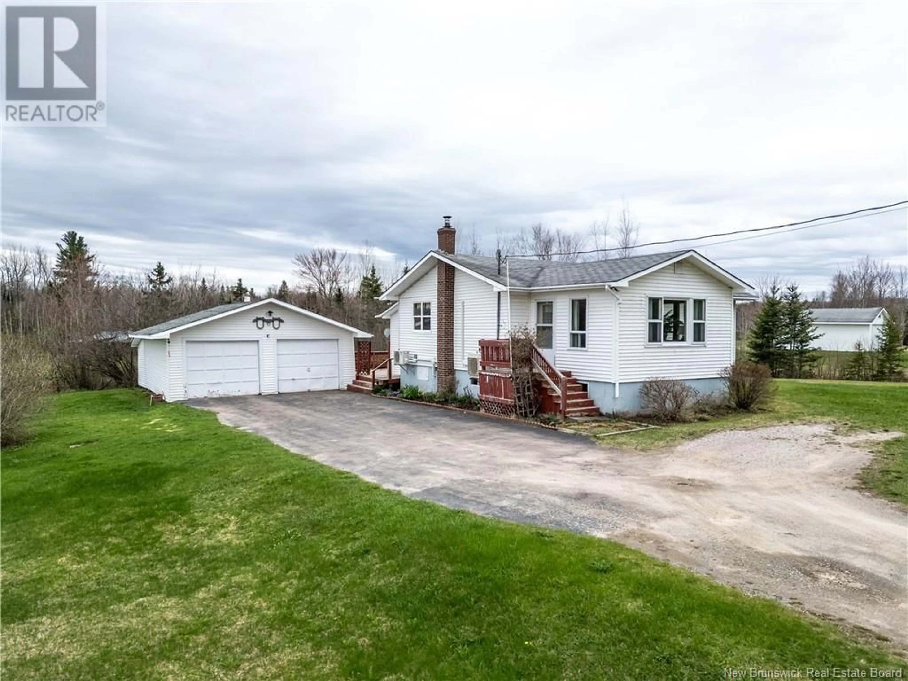 A pic from outside/outdoor area/front of a property/back of a property/a pic from drone, street for 3632 ROUTE 112, Second North River New Brunswick E4J2V4
