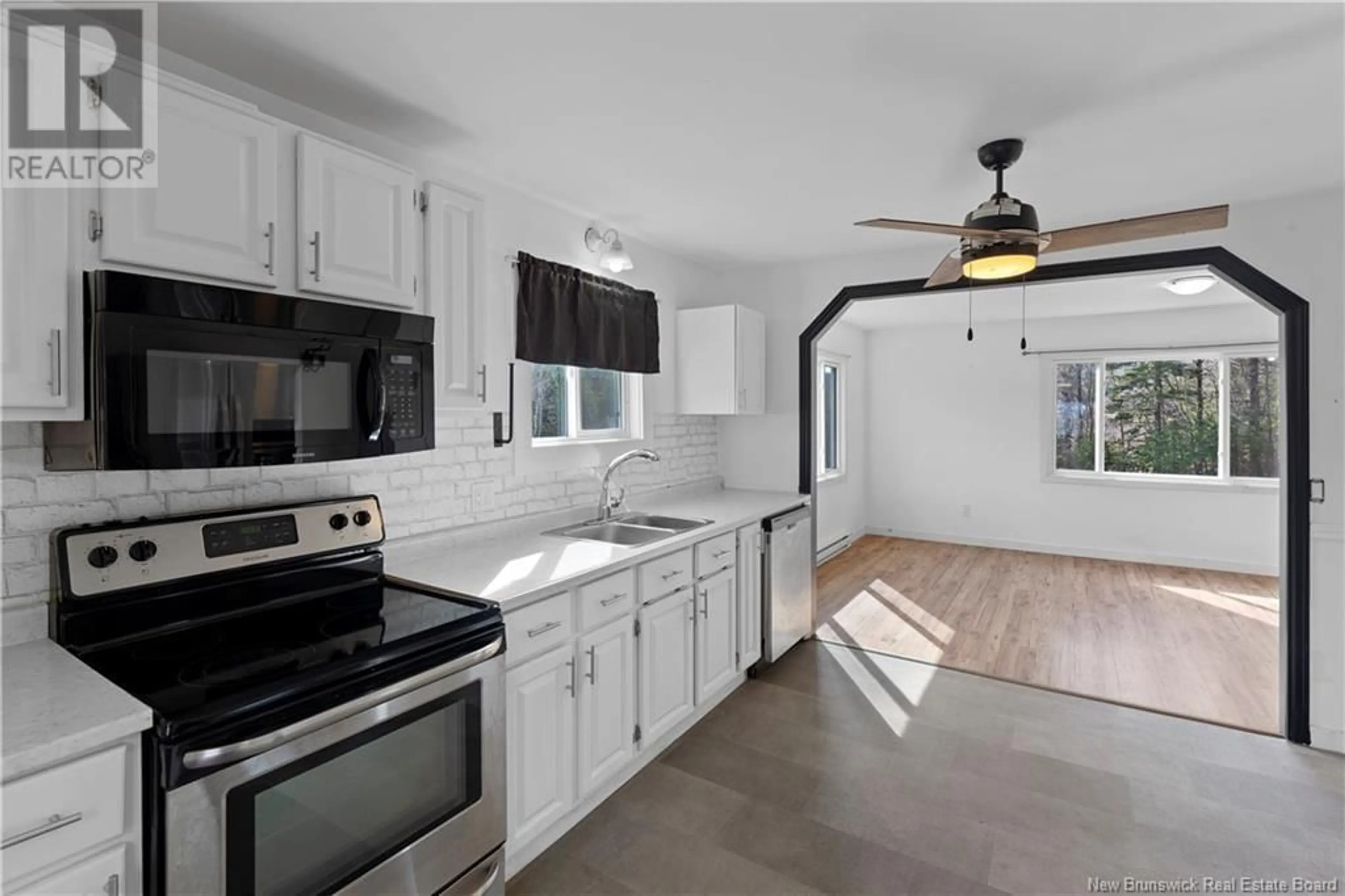 Open concept kitchen, ceramic/tile floor for 2613 ROUTE 910, Rosevale New Brunswick E4H1C2