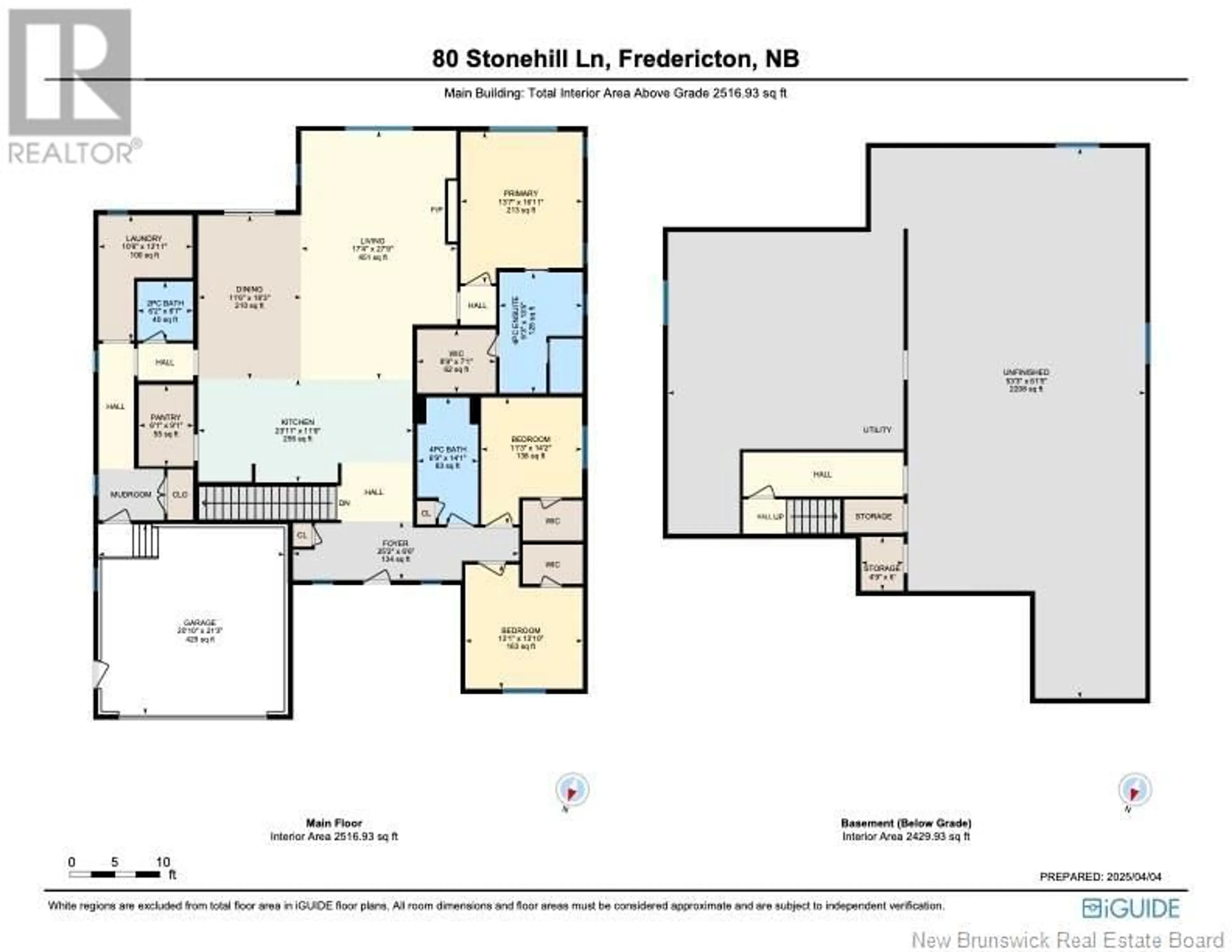 Floor plan for 80 STONEHILL LANE, Fredericton New Brunswick E3G0A1