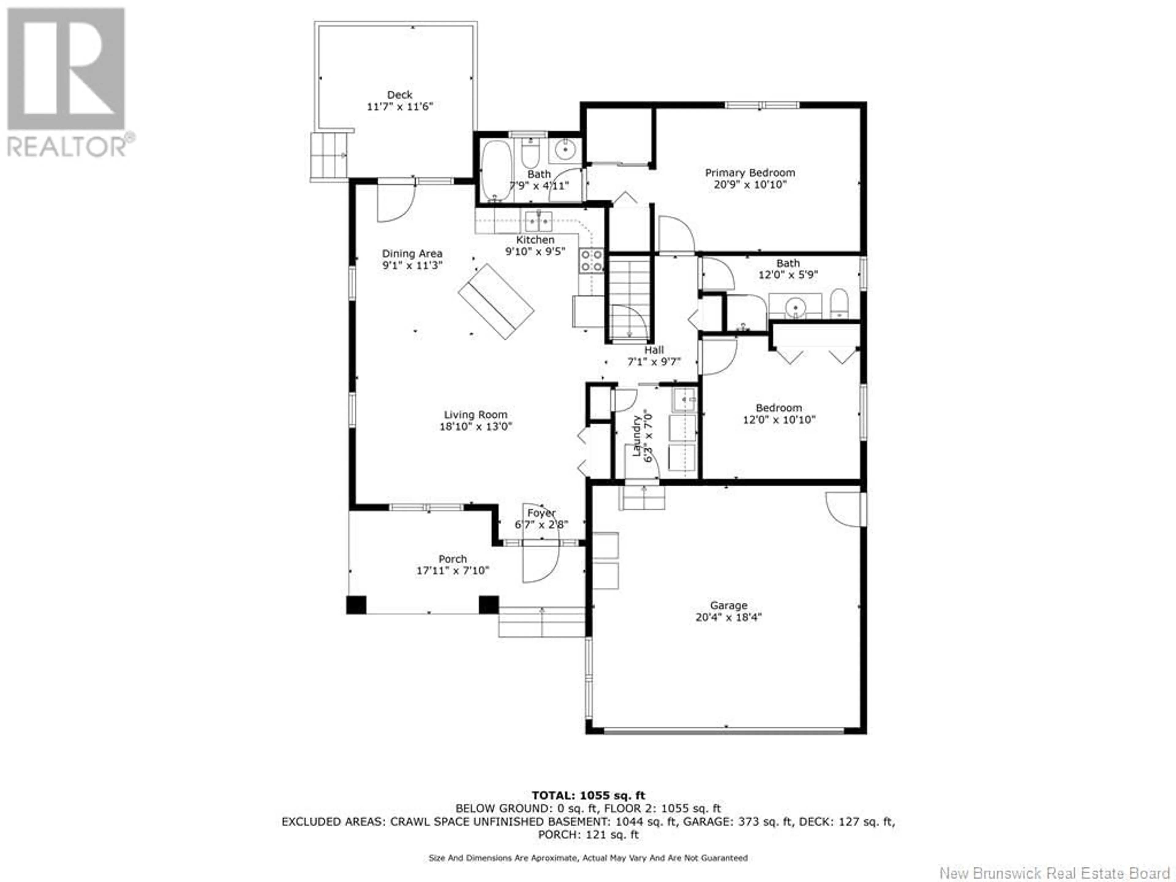 Floor plan for 20 POTTS RD, McIntosh Hill New Brunswick E4S4K7