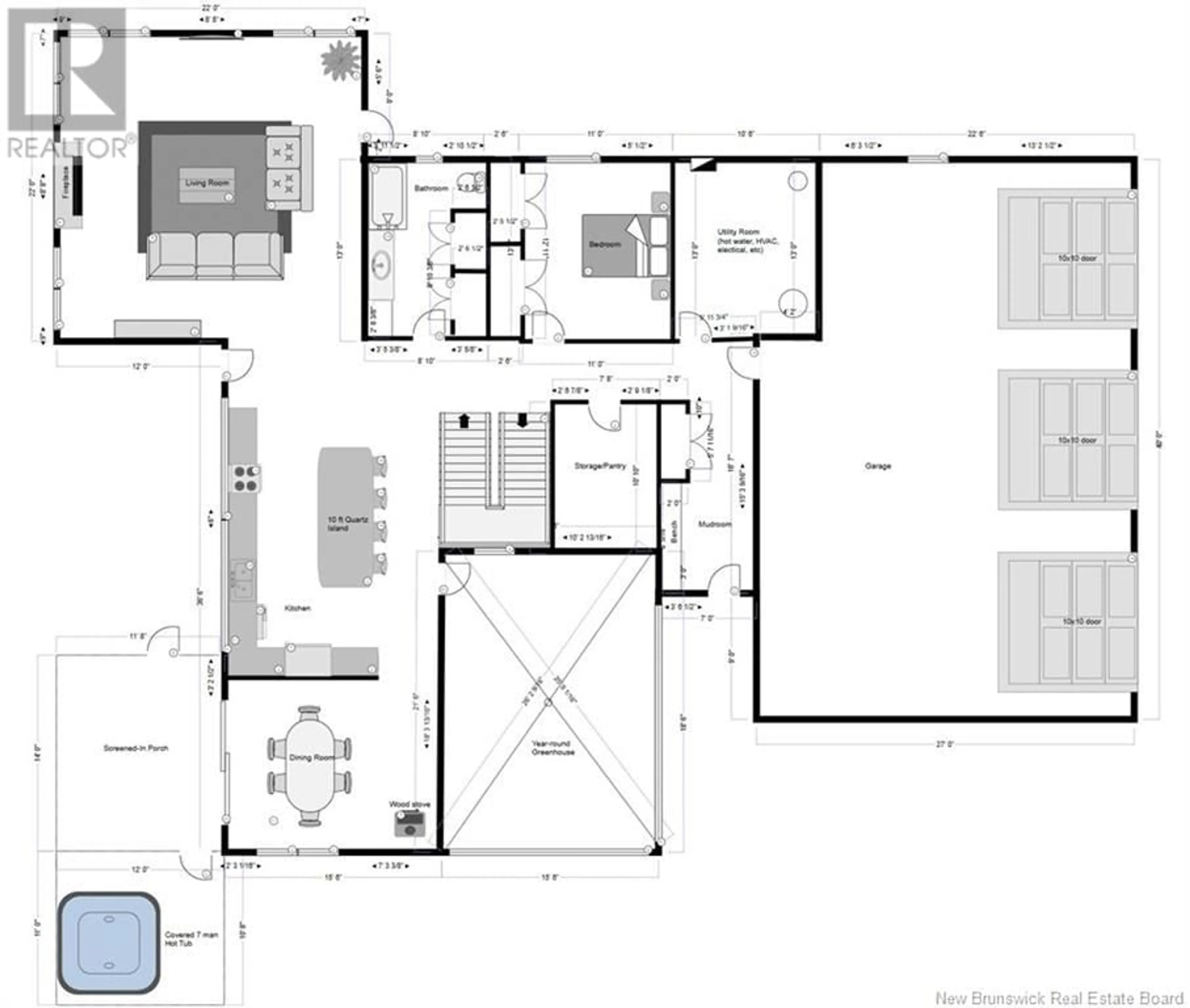 Floor plan for 281 UPPER DURHAM ROAD, Durham Bridge New Brunswick E6C1C5