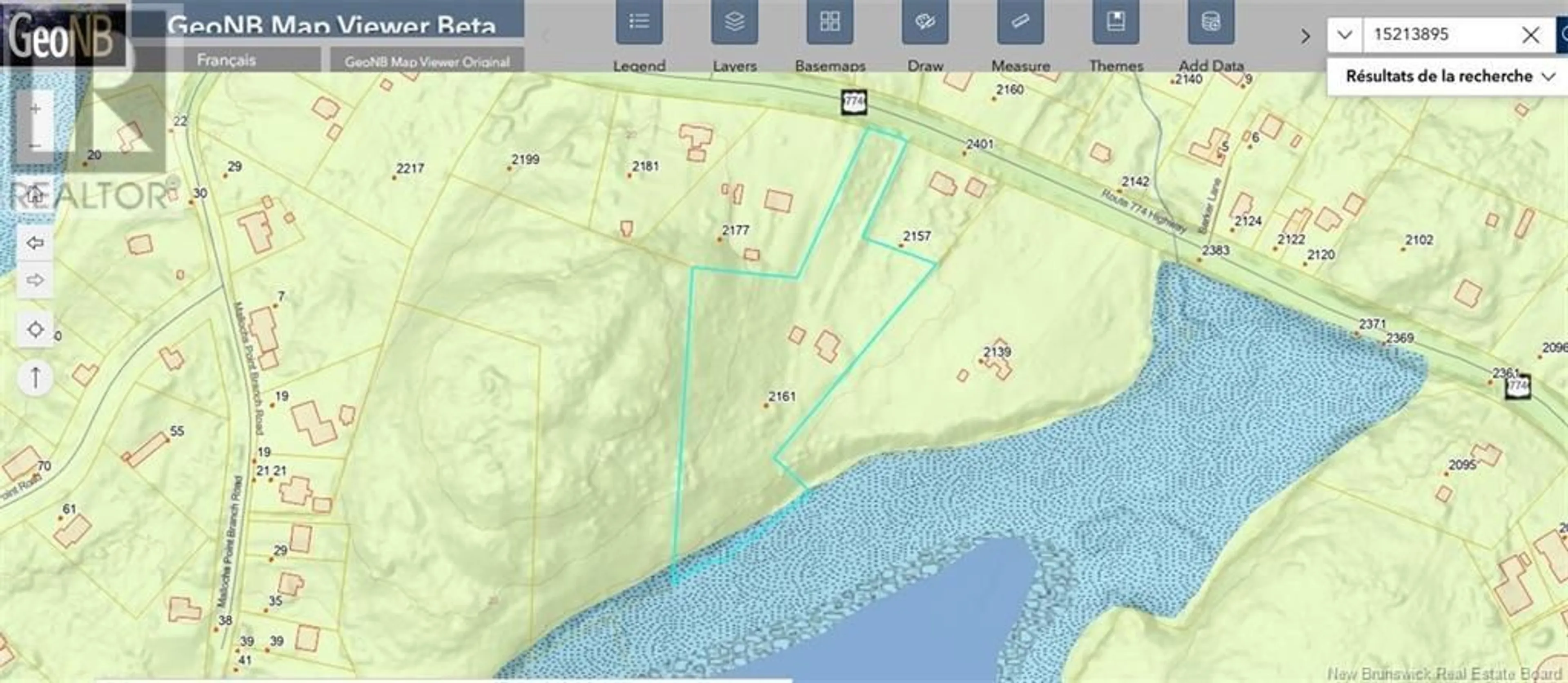 Picture of a map for 2161 ROUTE 774, Wilsons Beach New Brunswick E5E1J8