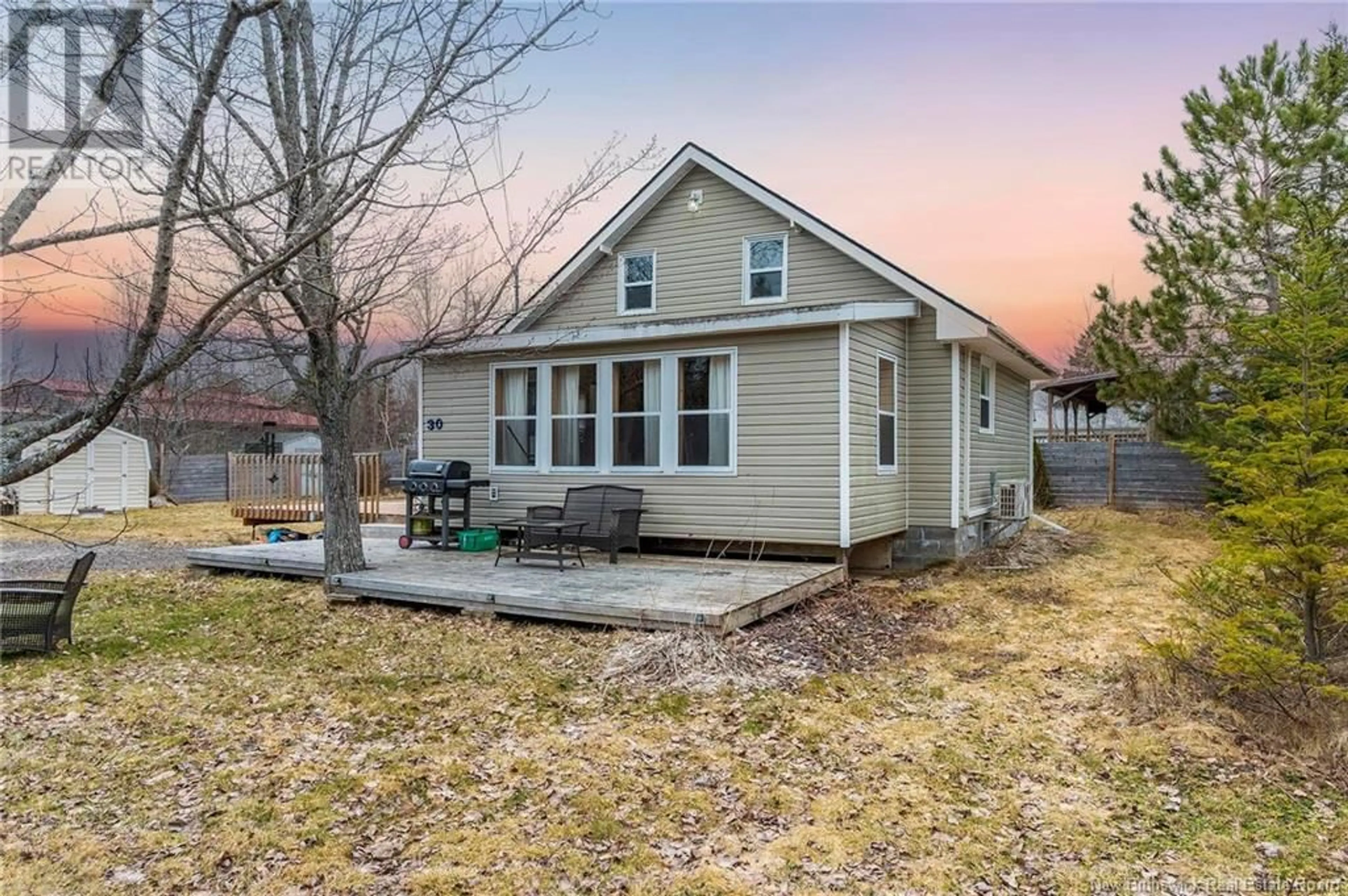 Home with vinyl exterior material, street for 30 MICHELINE LANE, Grande-Digue New Brunswick E4R4W3