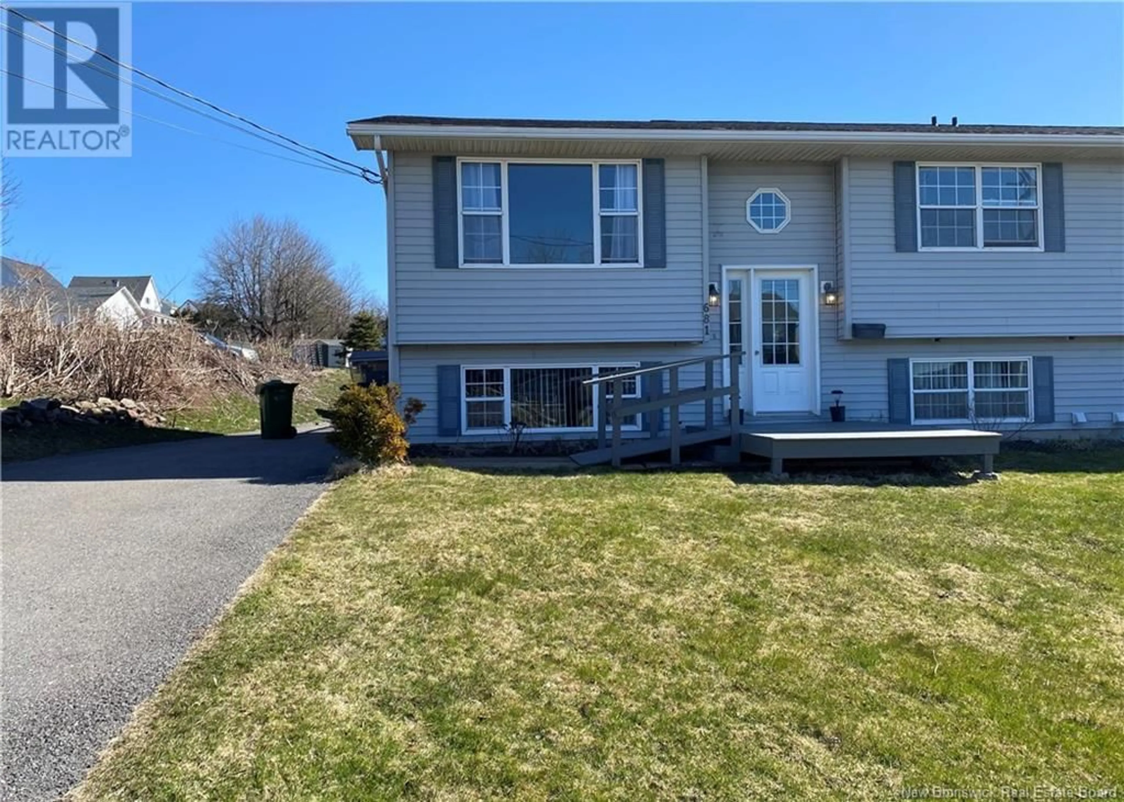 Home with vinyl exterior material, street for 681 CENTRE STREET, Saint John New Brunswick E2M2P7