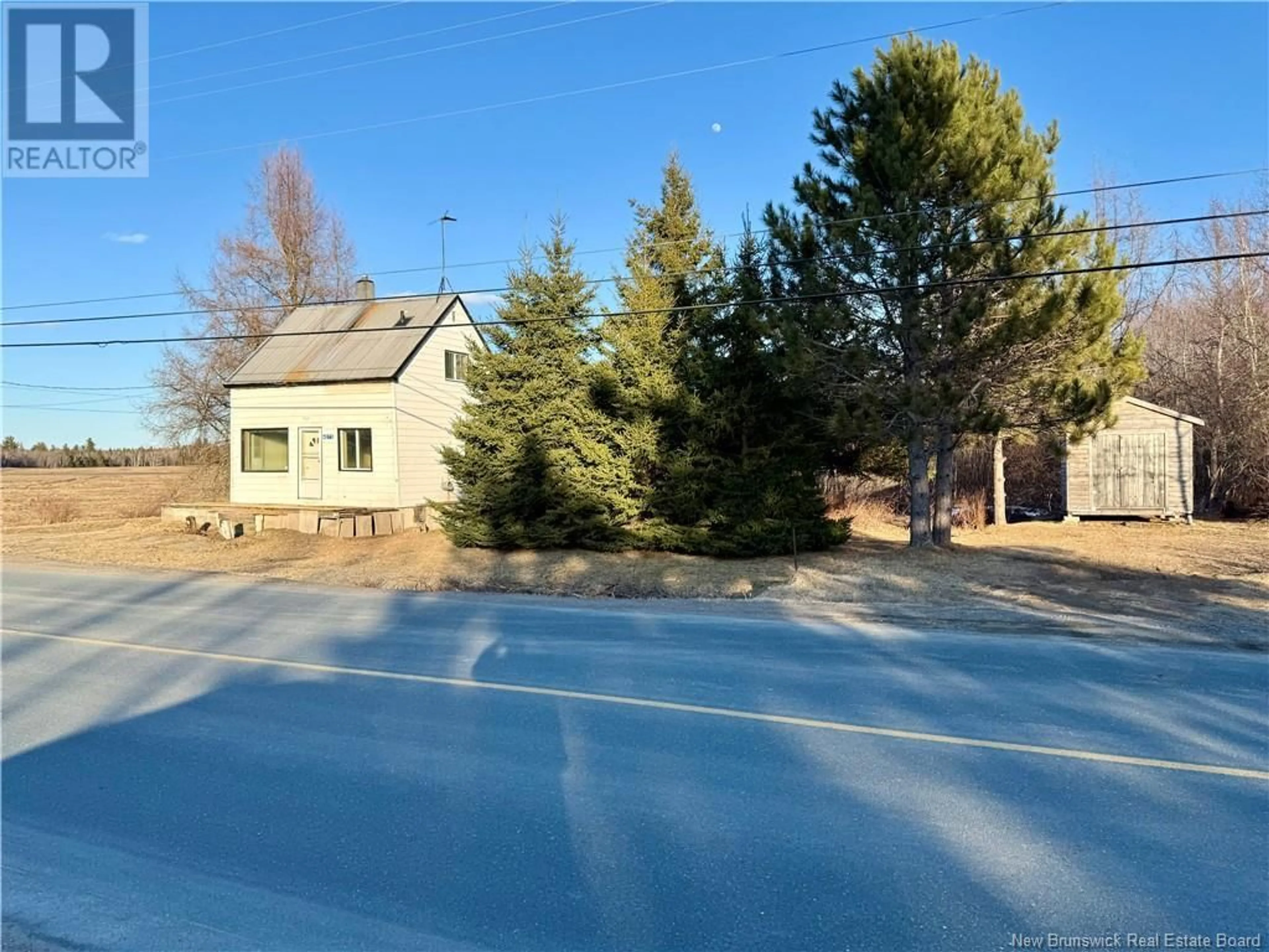 A pic from outside/outdoor area/front of a property/back of a property/a pic from drone, street for 4073 RTE 480, Acadieville New Brunswick E4Y1Z4
