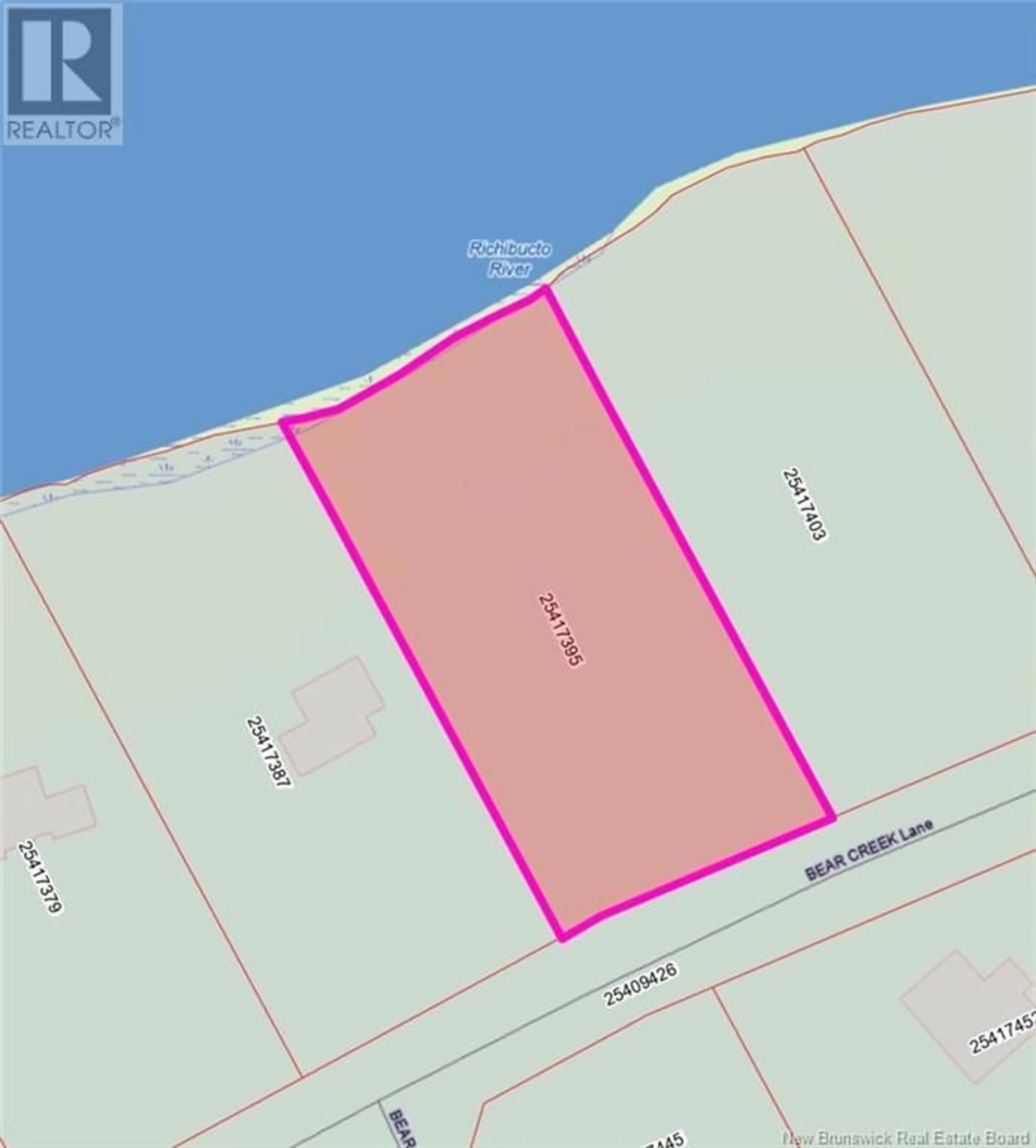 Picture of a map for 21 BEAR CREAK LANE, Main River New Brunswick E4T0C3