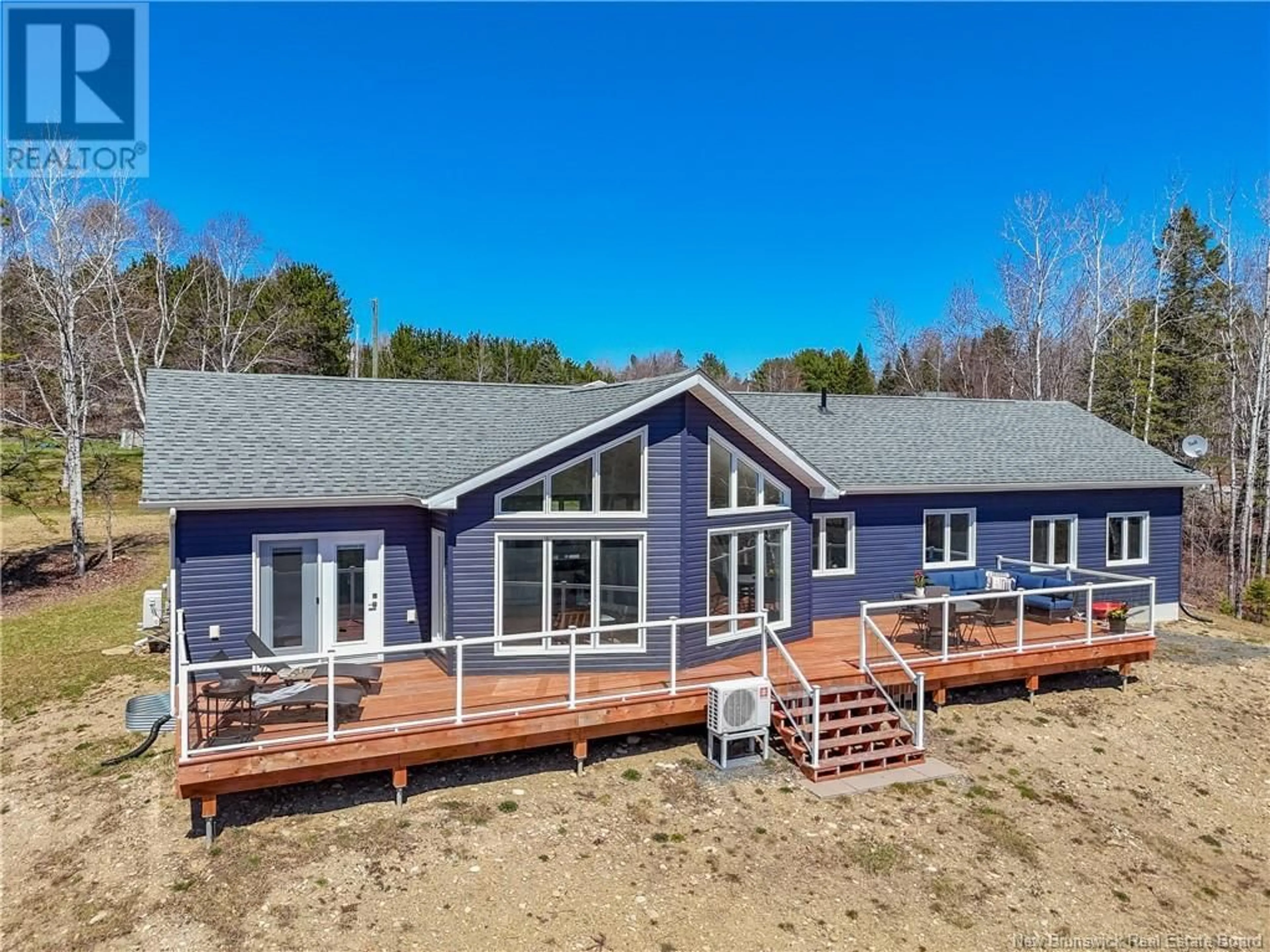 A pic from outside/outdoor area/front of a property/back of a property/a pic from drone, water/lake/river/ocean view for 18 VALLEYVIEW DRIVE, Doaktown New Brunswick E9C1X6