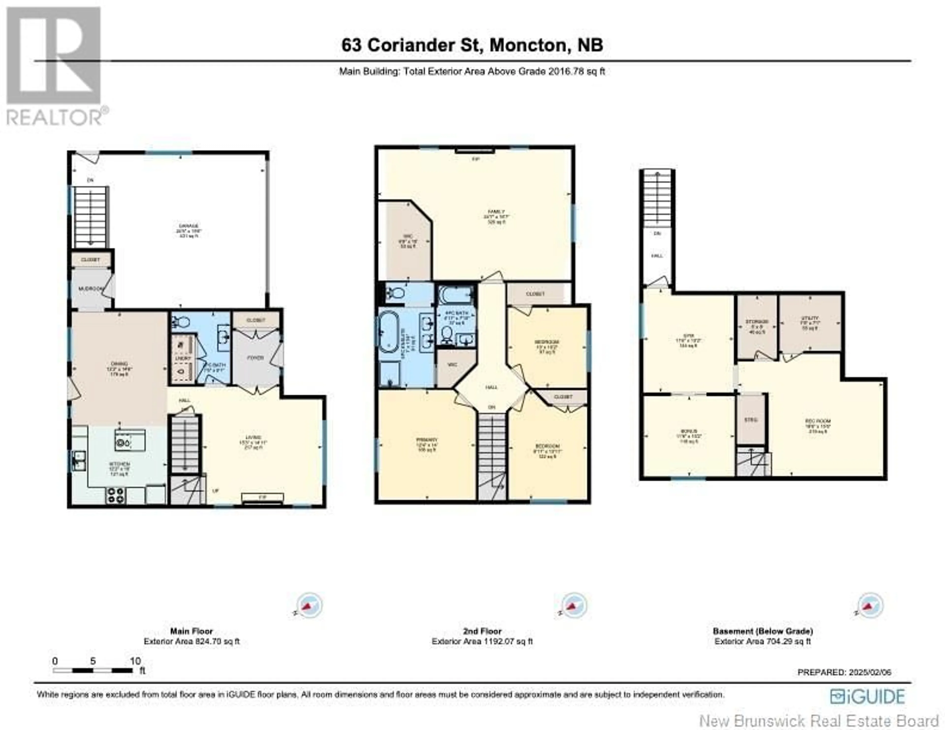 Floor plan for 63 CORIANDER STREET, Moncton New Brunswick E1G0E1