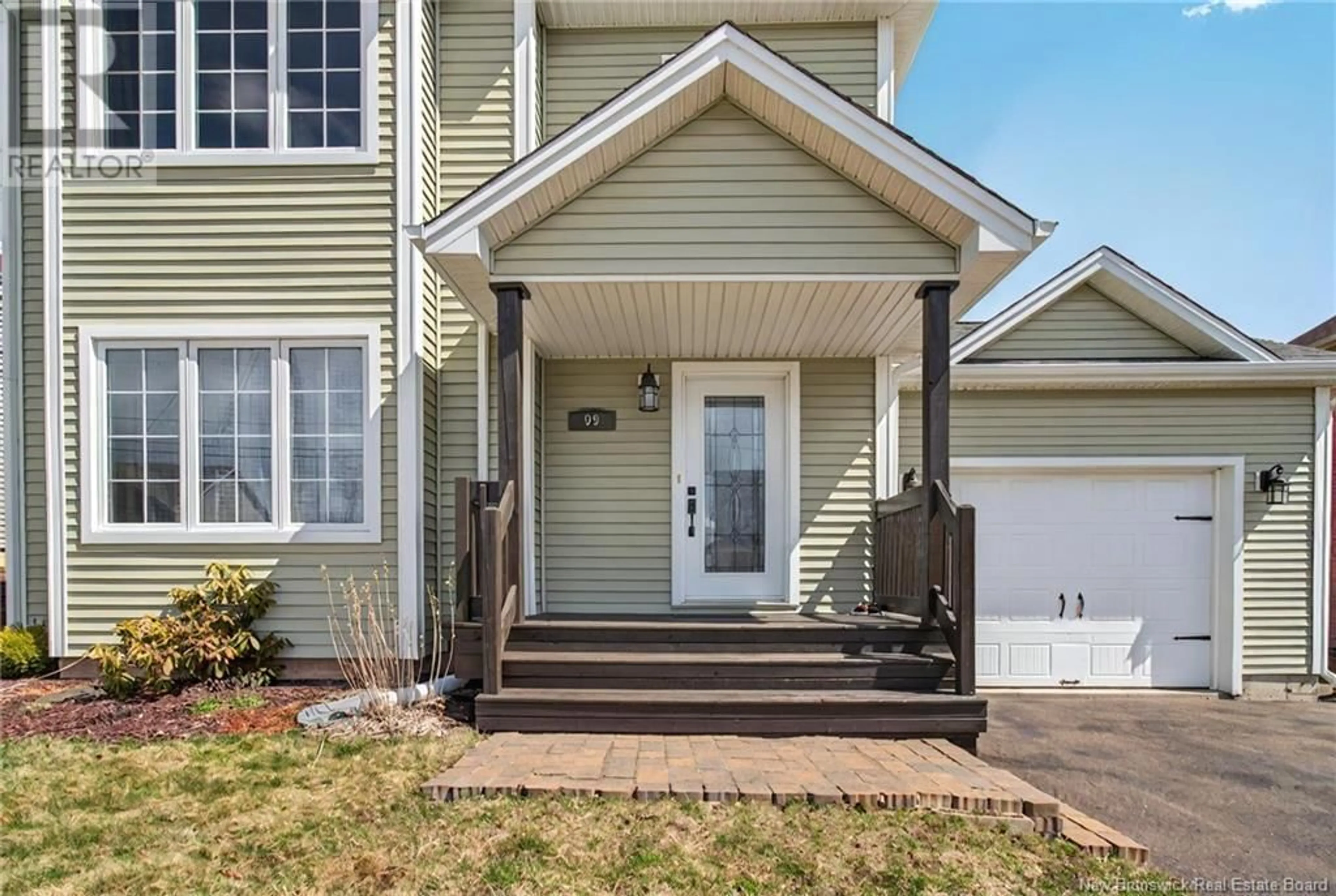 Home with vinyl exterior material, street for 99 LADY RUSSELL STREET, Moncton New Brunswick E1E0C5