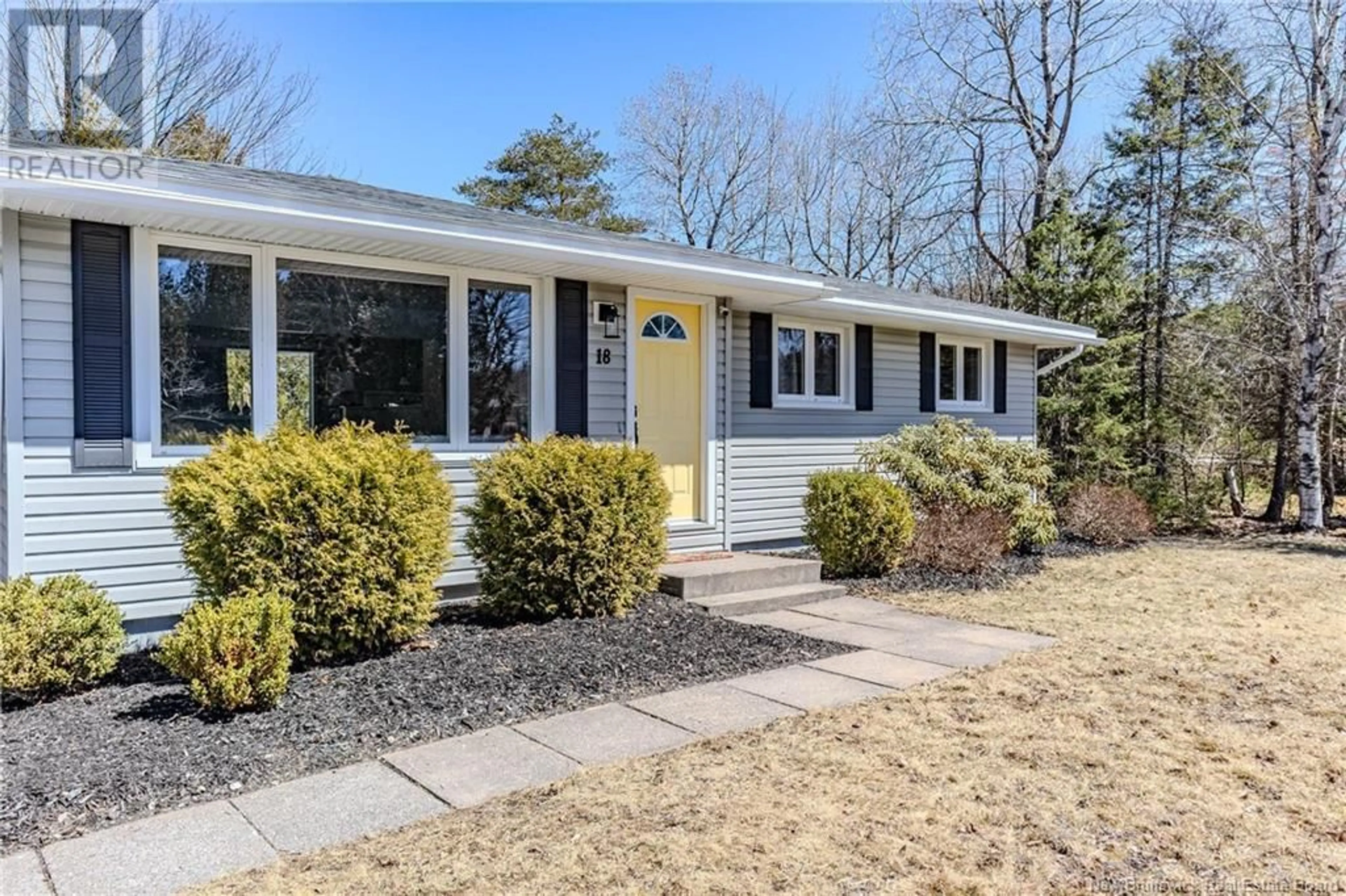 Home with vinyl exterior material, street for 18 HIGHLAND AVENUE, Rothesay New Brunswick E2E5M8