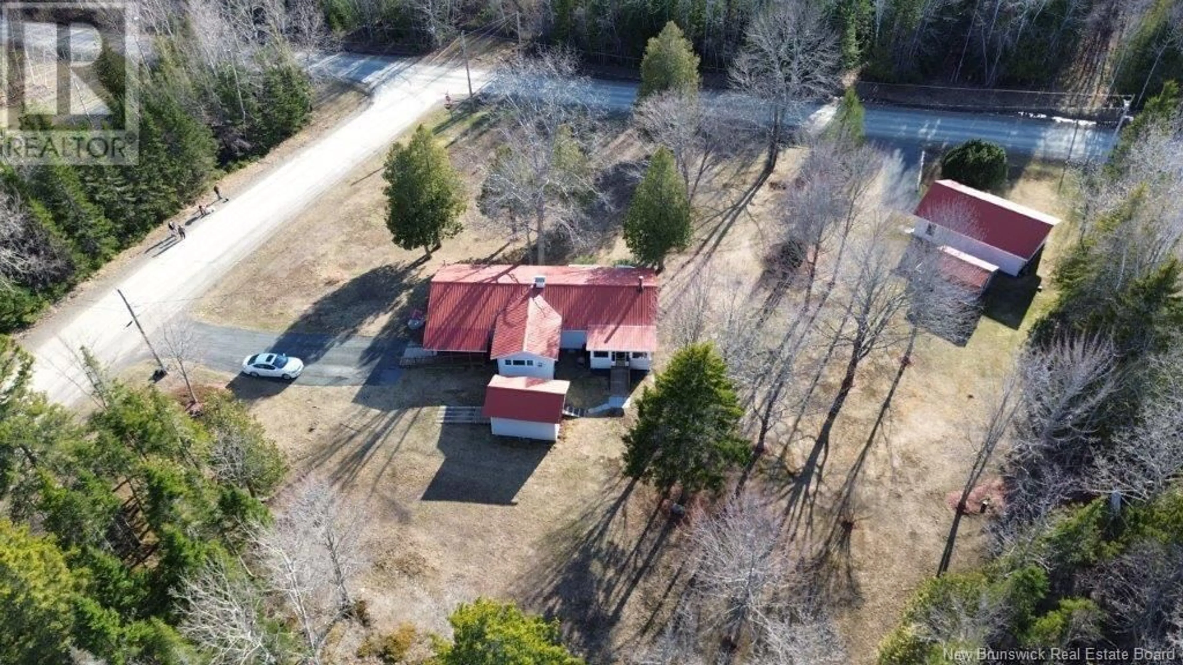 A pic from outside/outdoor area/front of a property/back of a property/a pic from drone, building for 3 WILDWOOD DRIVE, Lower Woodstock New Brunswick E7M4C4