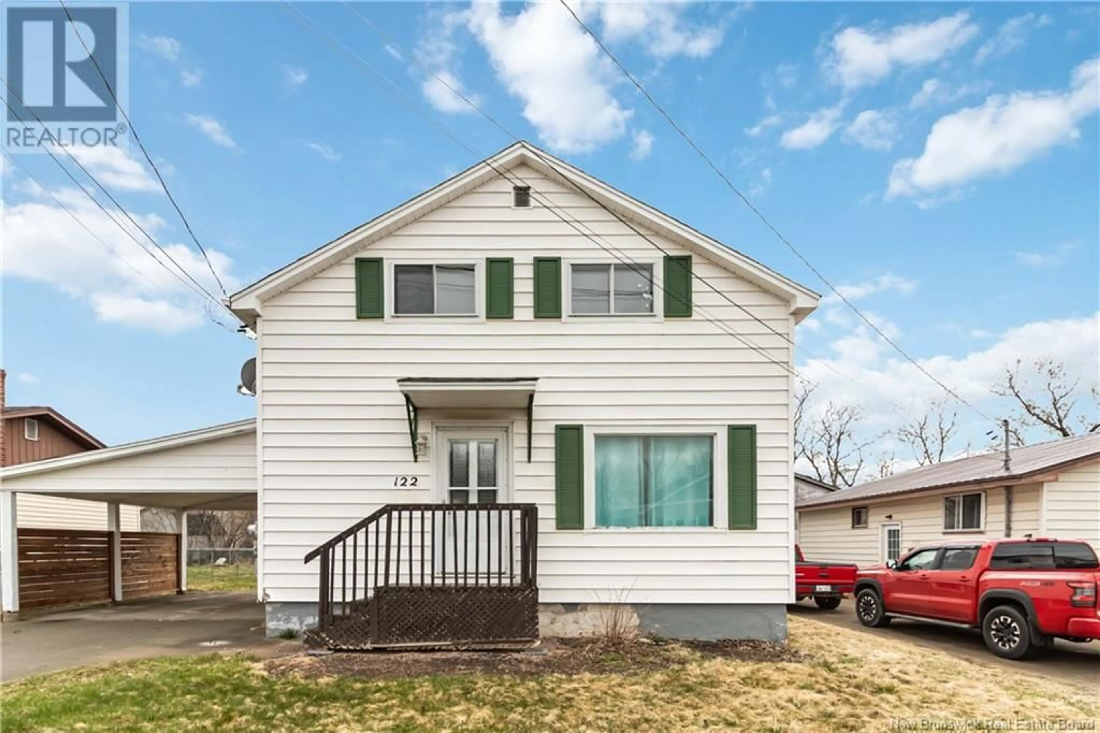 Home with vinyl exterior material, street for 122 SPRUCE STREET, Moncton New Brunswick E1C7K3