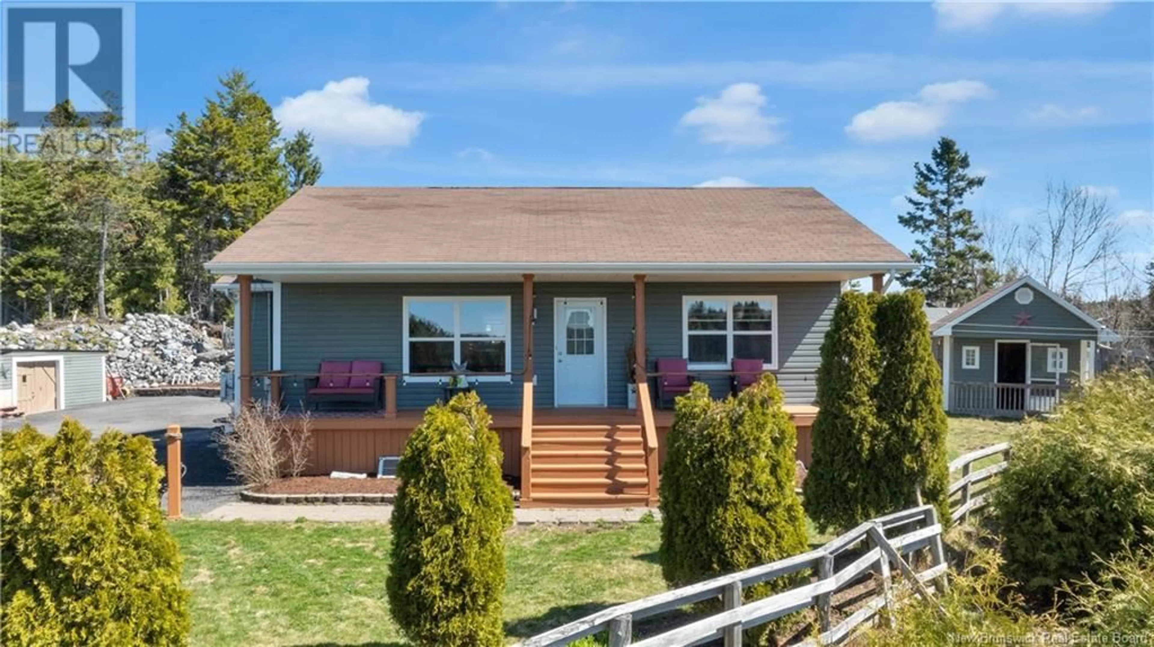 Home with vinyl exterior material, street for 38 LAND ROAD, Saint John New Brunswick E2N1P5