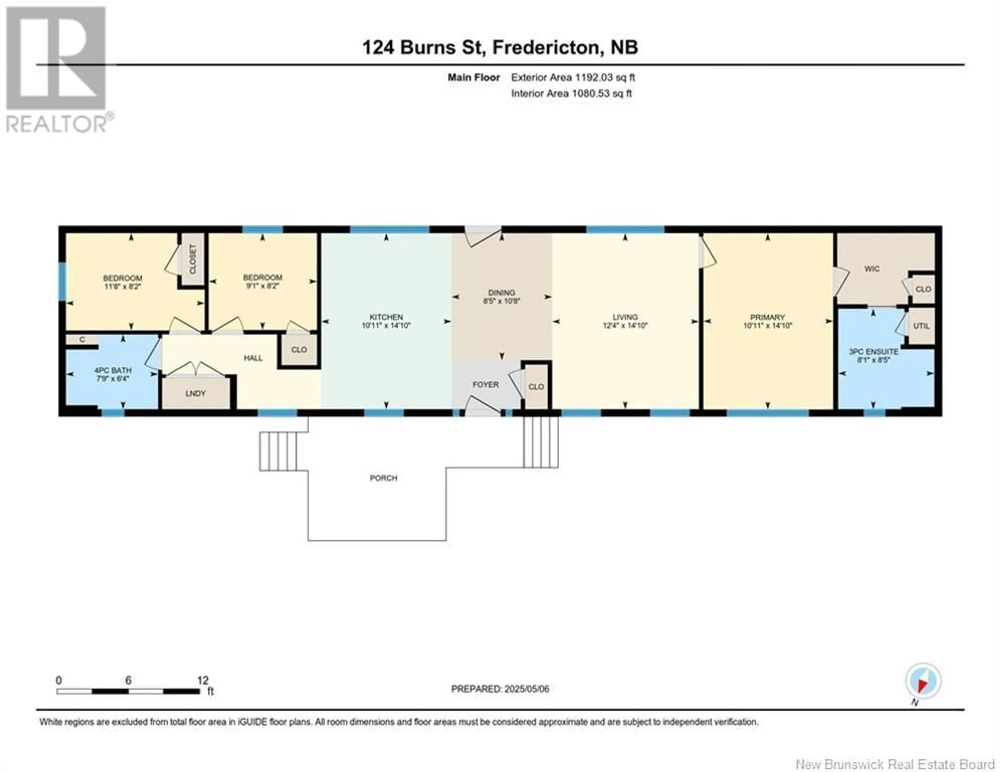 Floor plan for 124 BURNS STREET, Fredericton New Brunswick E3G4C8