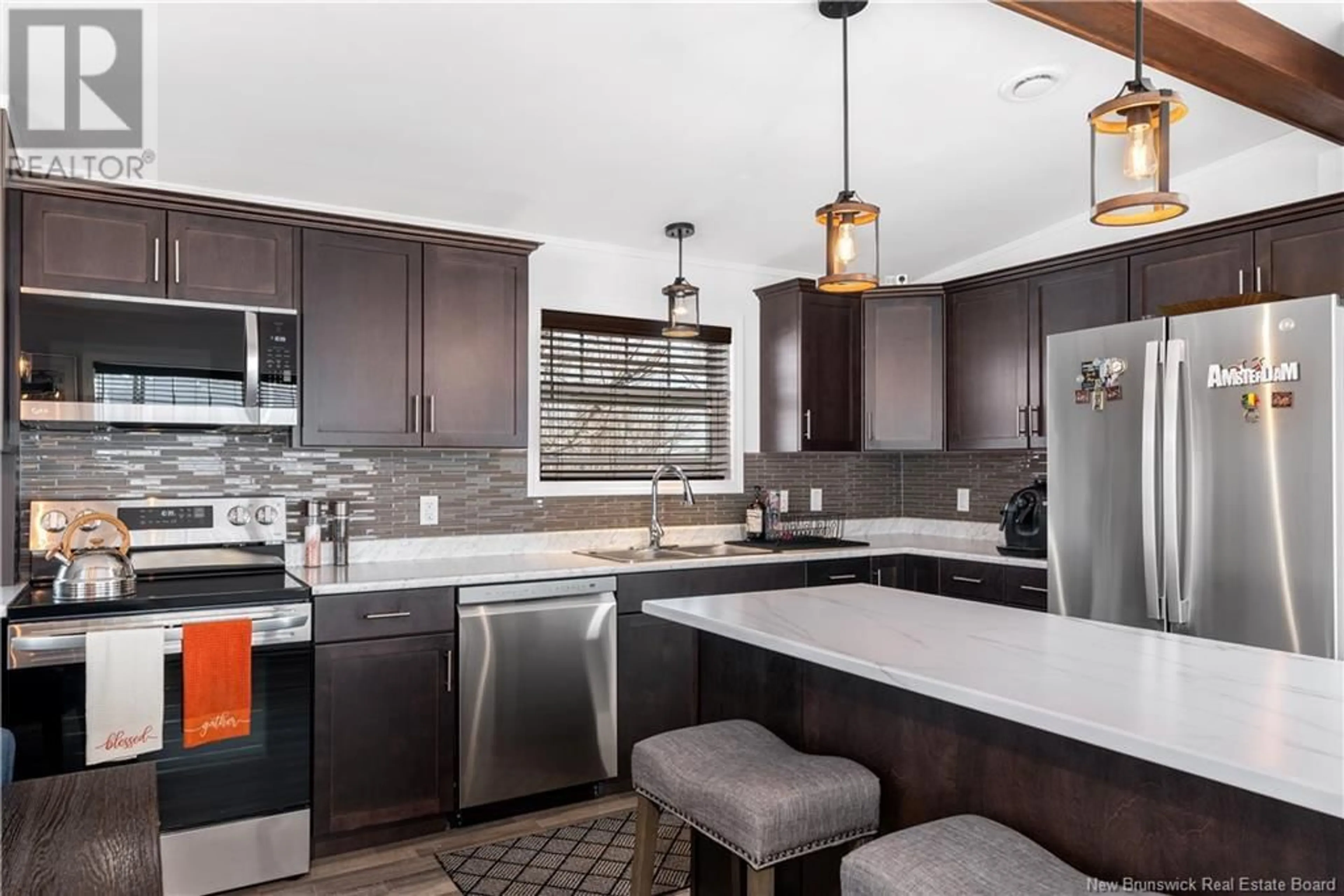 Contemporary kitchen, ceramic/tile floor for 34 TULIP DRIVE, Riverview New Brunswick E1B5B5