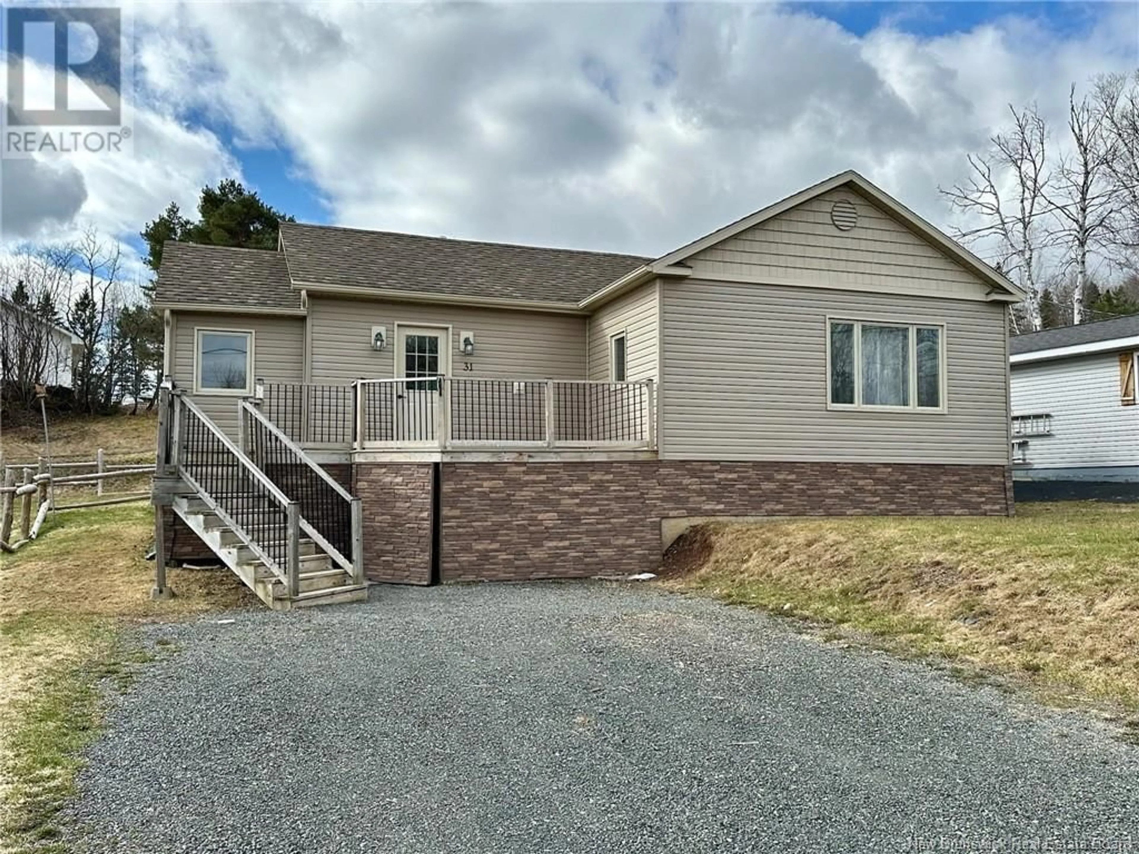 Home with vinyl exterior material, street for 31 DAYE STREET, Plaster Rock New Brunswick E7G1L2