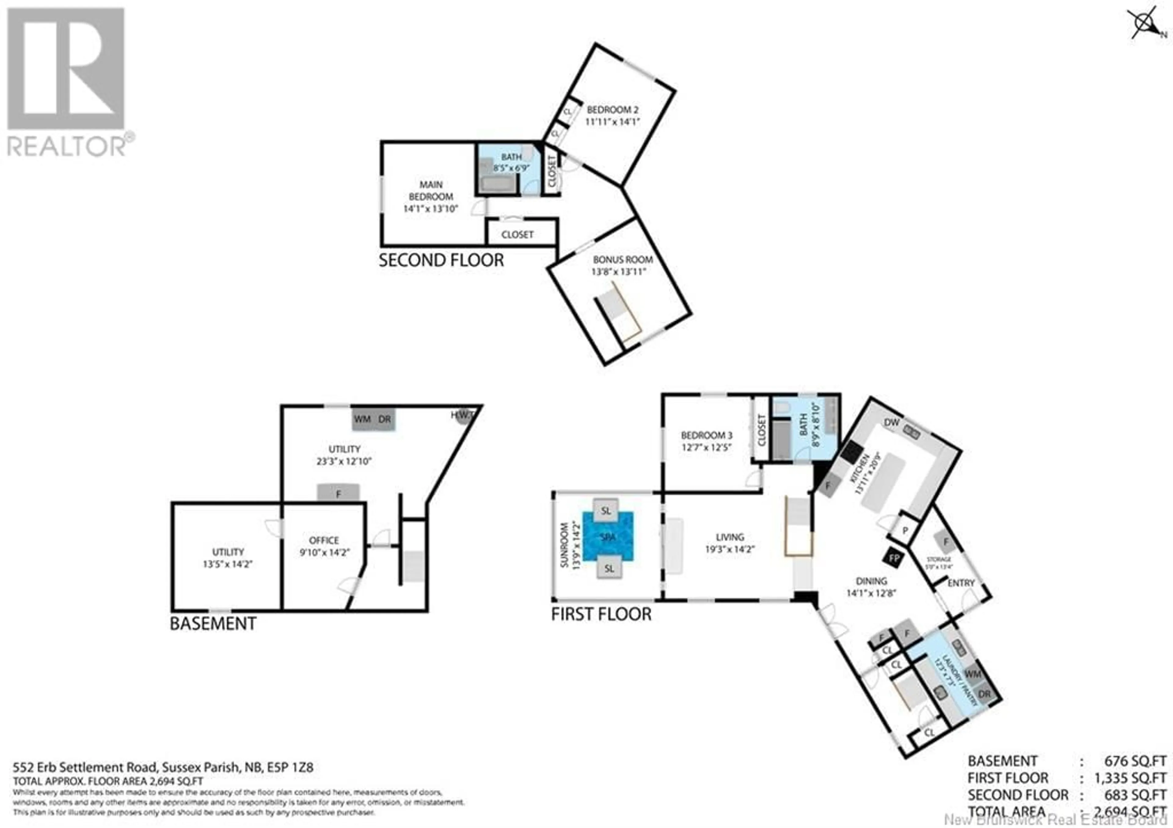 Floor plan for 552 ERB SETTLEMENT ROAD, Erb Settlement New Brunswick E5P1Z8