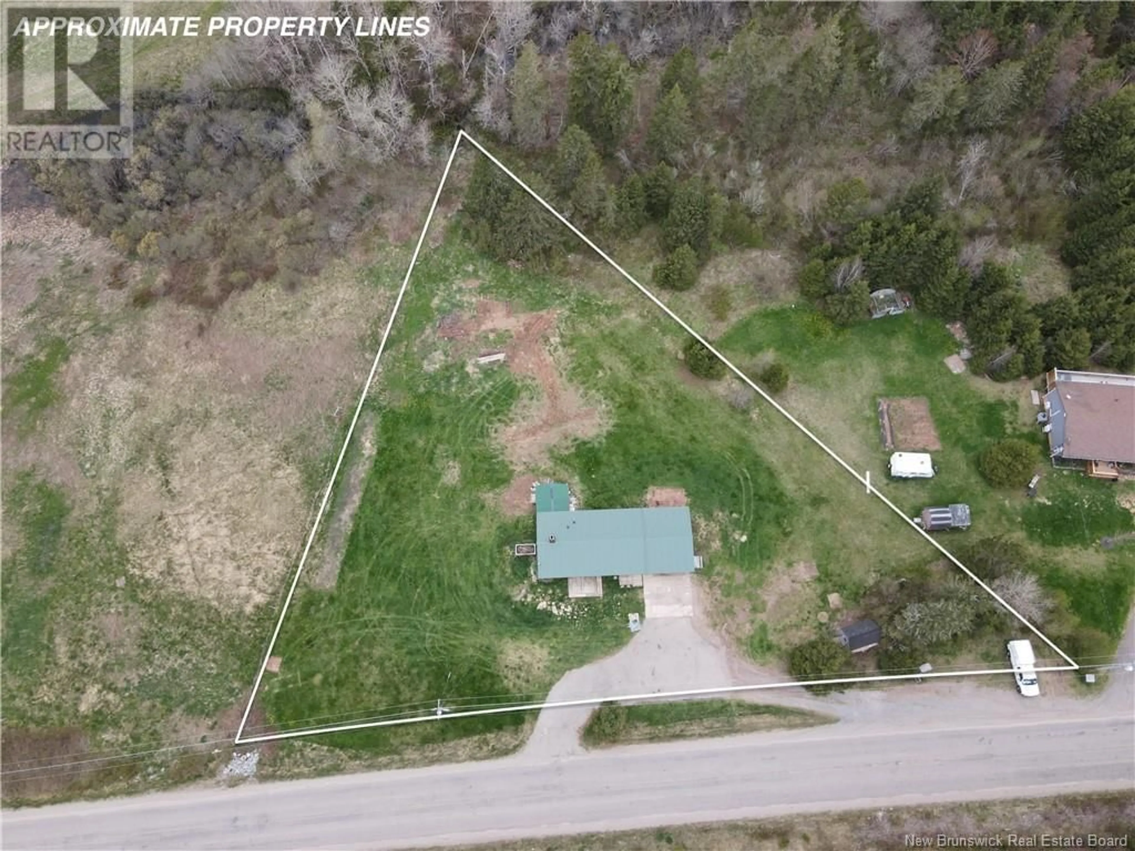 A pic from outside/outdoor area/front of a property/back of a property/a pic from drone, unknown for 6321 ROUTE 111, Jeffries Corner New Brunswick E4E4H7