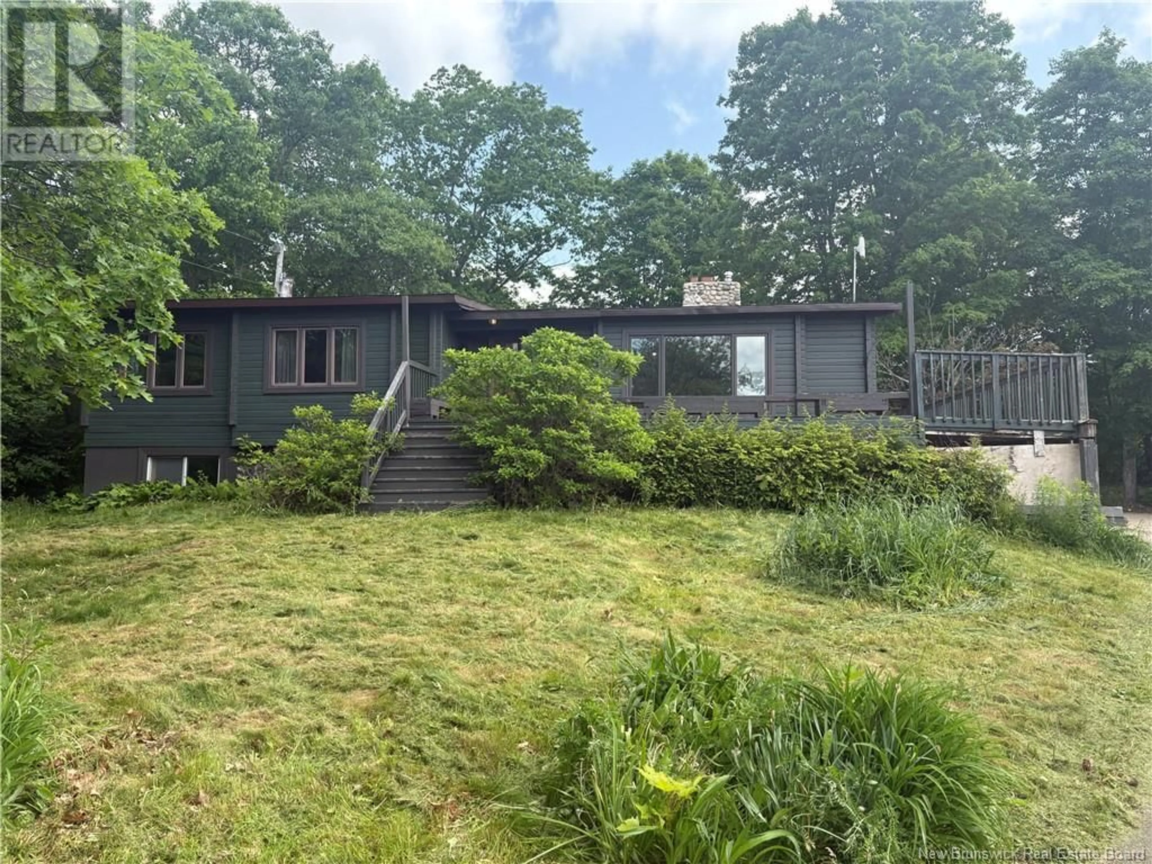 A pic from outside/outdoor area/front of a property/back of a property/a pic from drone, forest/trees view for 3782 ROUTE 105, Bear Island New Brunswick E6L1J9
