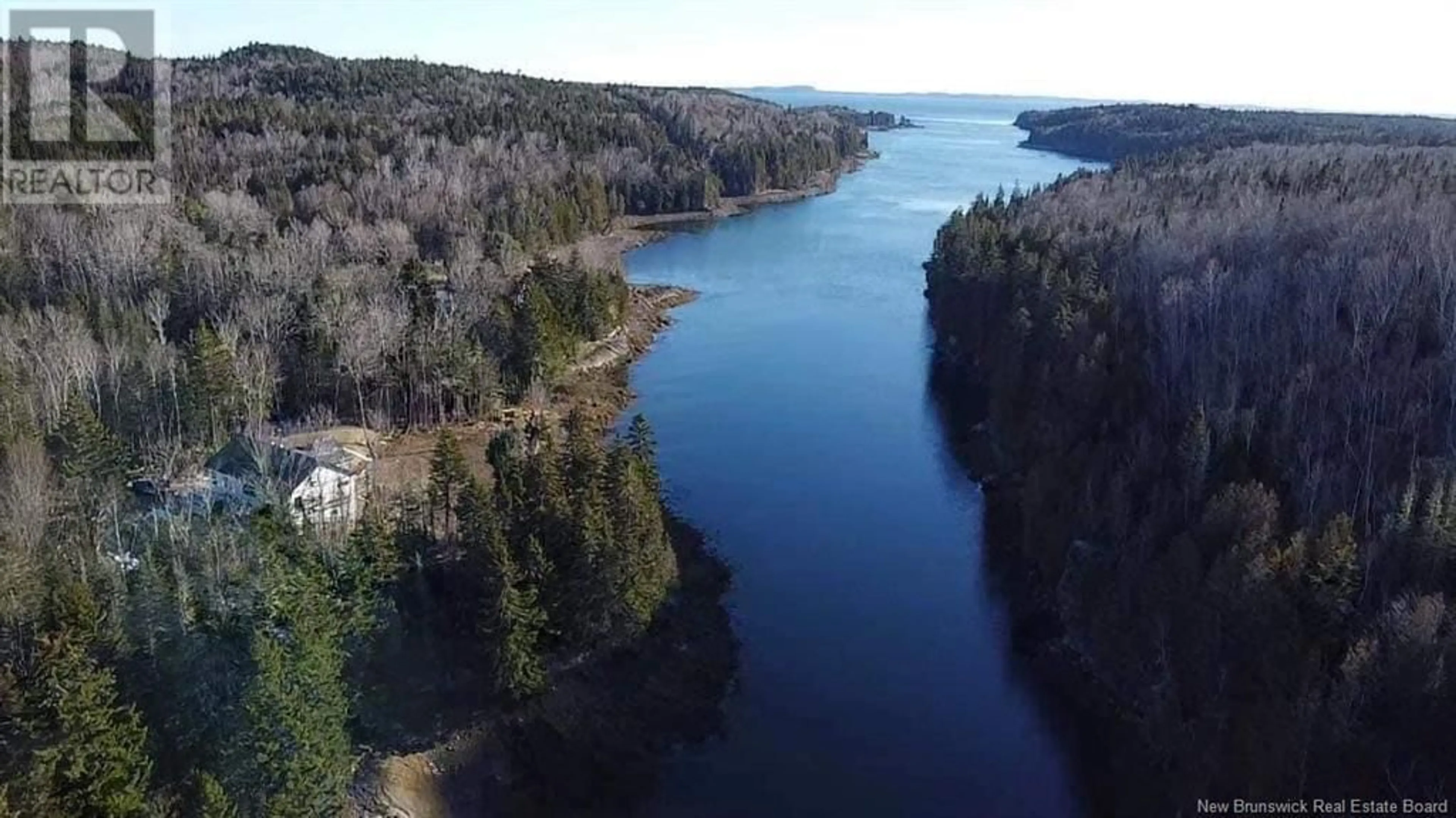 A pic from outside/outdoor area/front of a property/back of a property/a pic from drone, water/lake/river/ocean view for 80 FIANDER ROAD, Bocabec New Brunswick E5B3M4