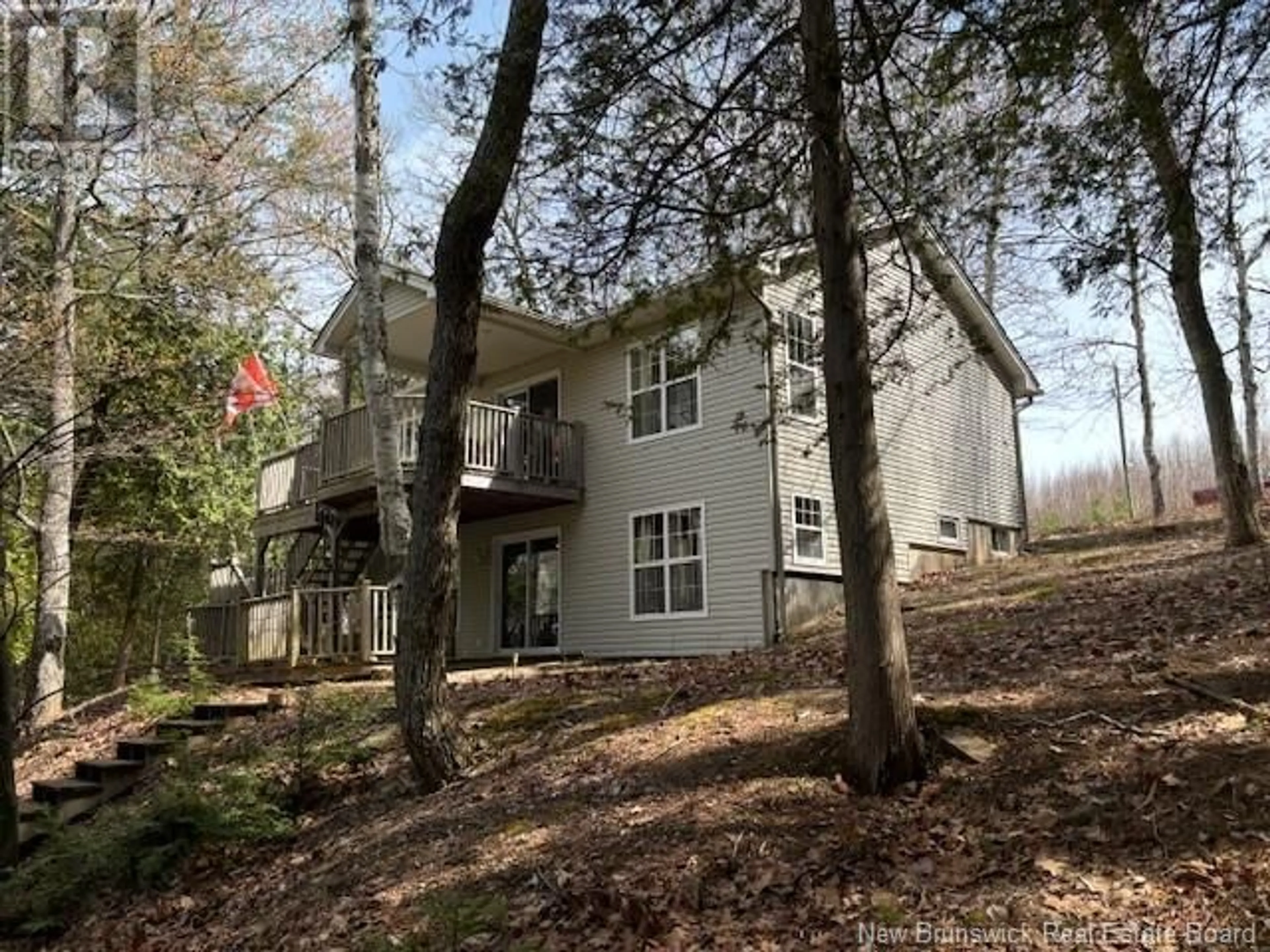 A pic from outside/outdoor area/front of a property/back of a property/a pic from drone, forest/trees view for 16 PHYLLIS LANE, Wickham New Brunswick E5T1L3