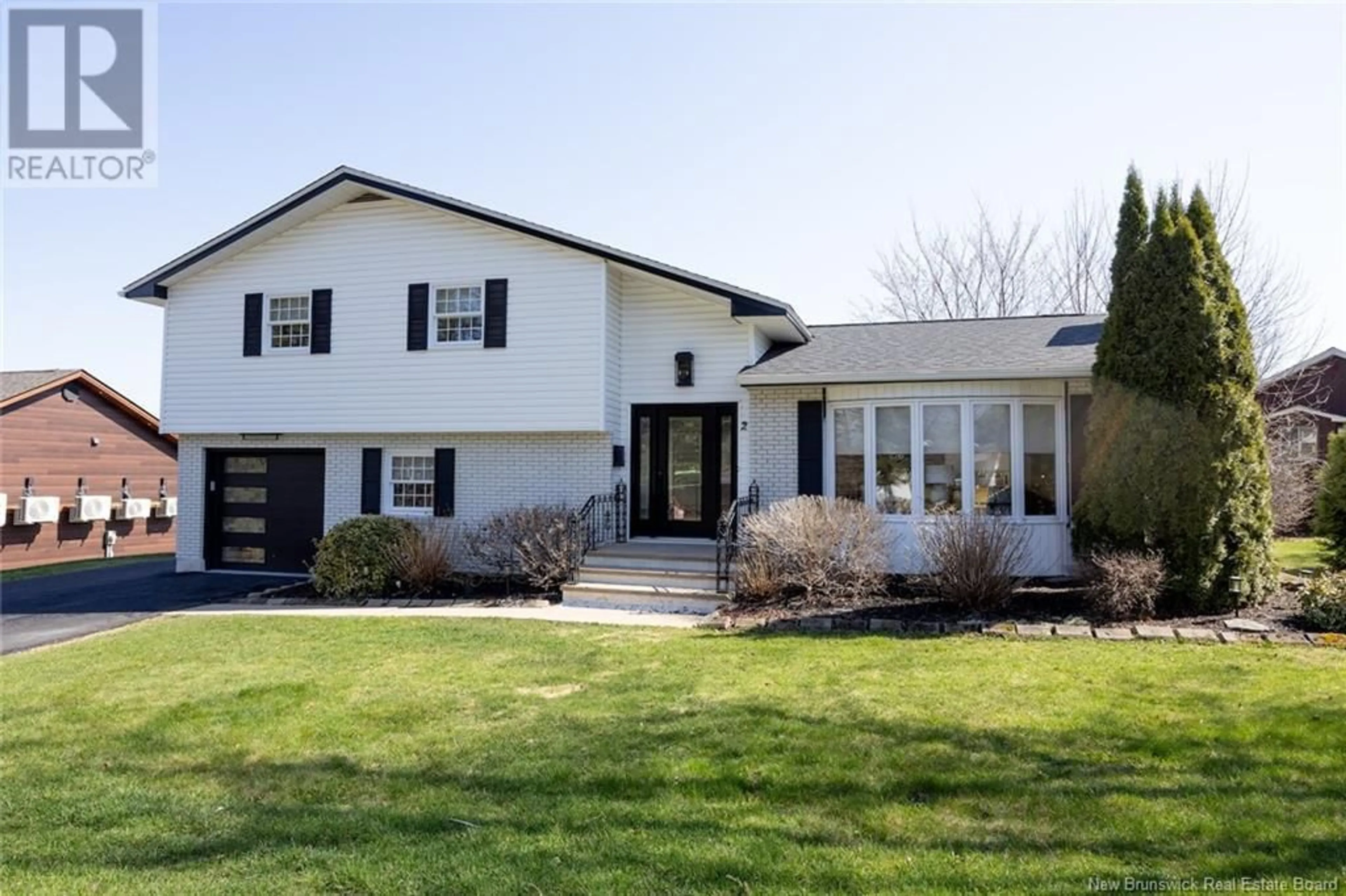 Home with vinyl exterior material, street for 2 WOOD STREET, Oromocto New Brunswick E2V2H7
