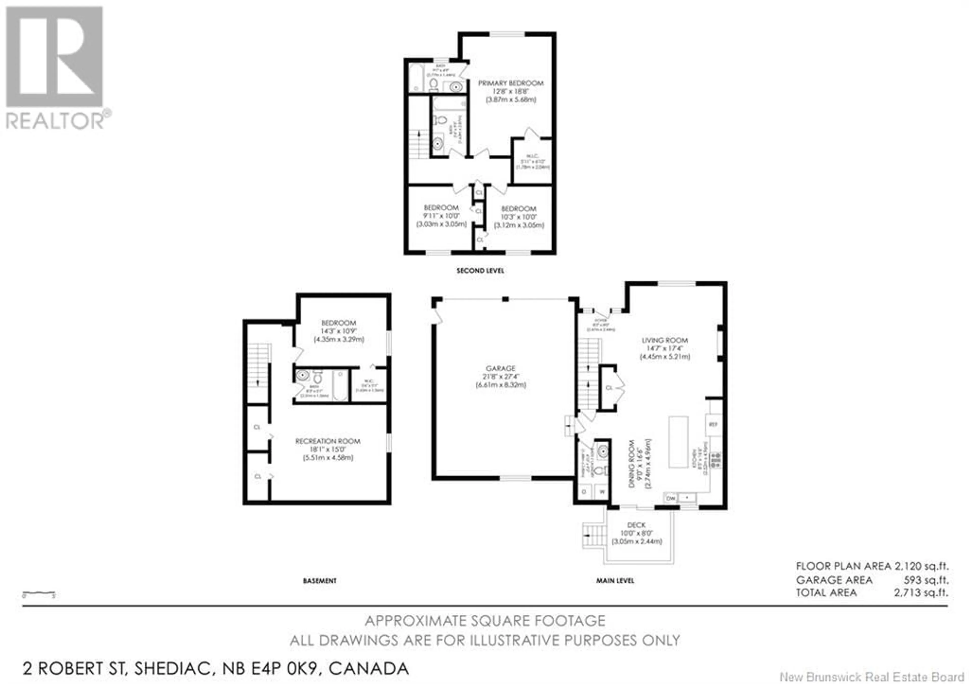 Floor plan for 2 ROBERT STREET, Shediac New Brunswick E4P0R2