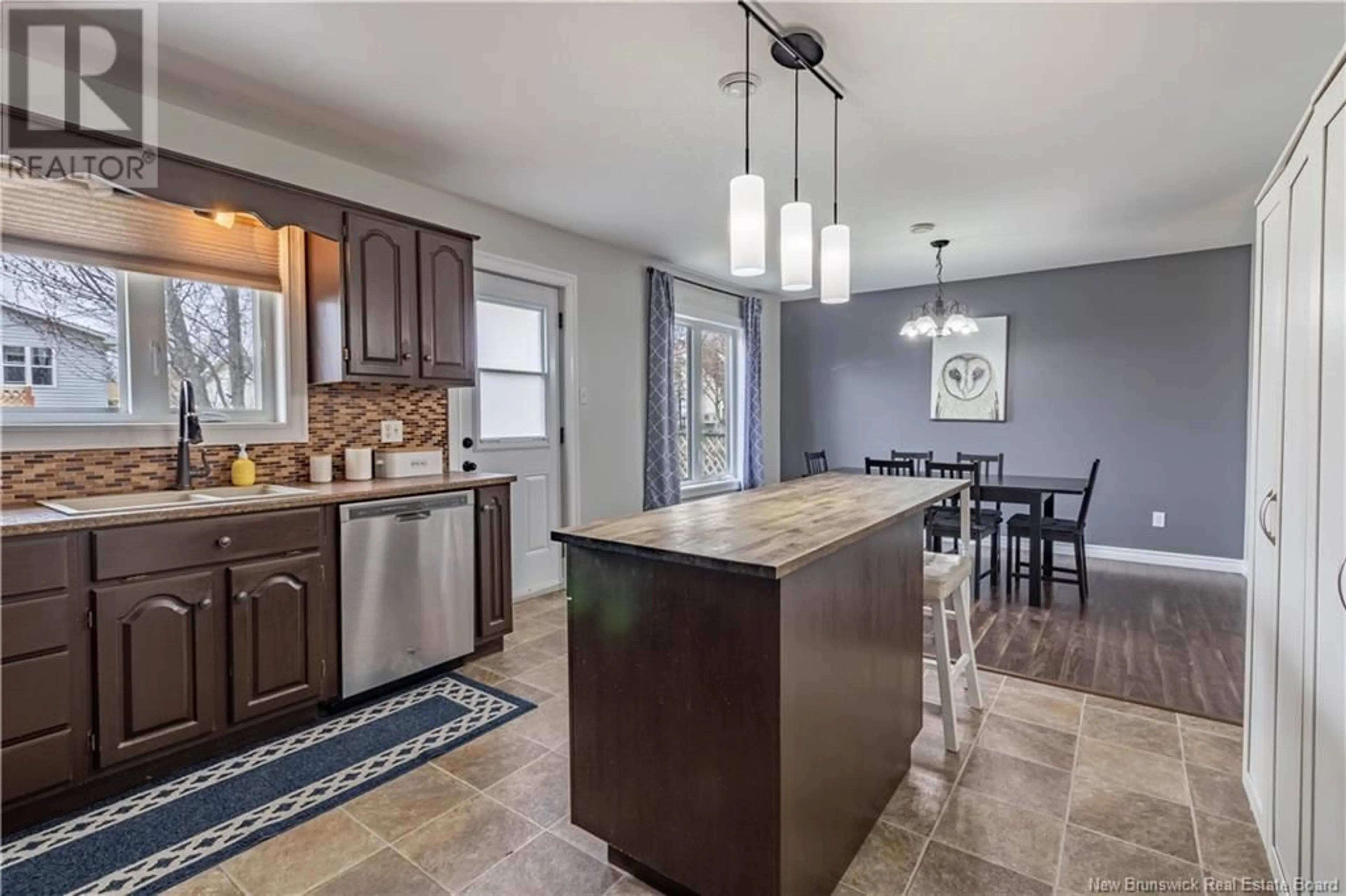 Open concept kitchen, ceramic/tile floor for 13 AMBERWOOD COURT, Moncton New Brunswick E1C9H1