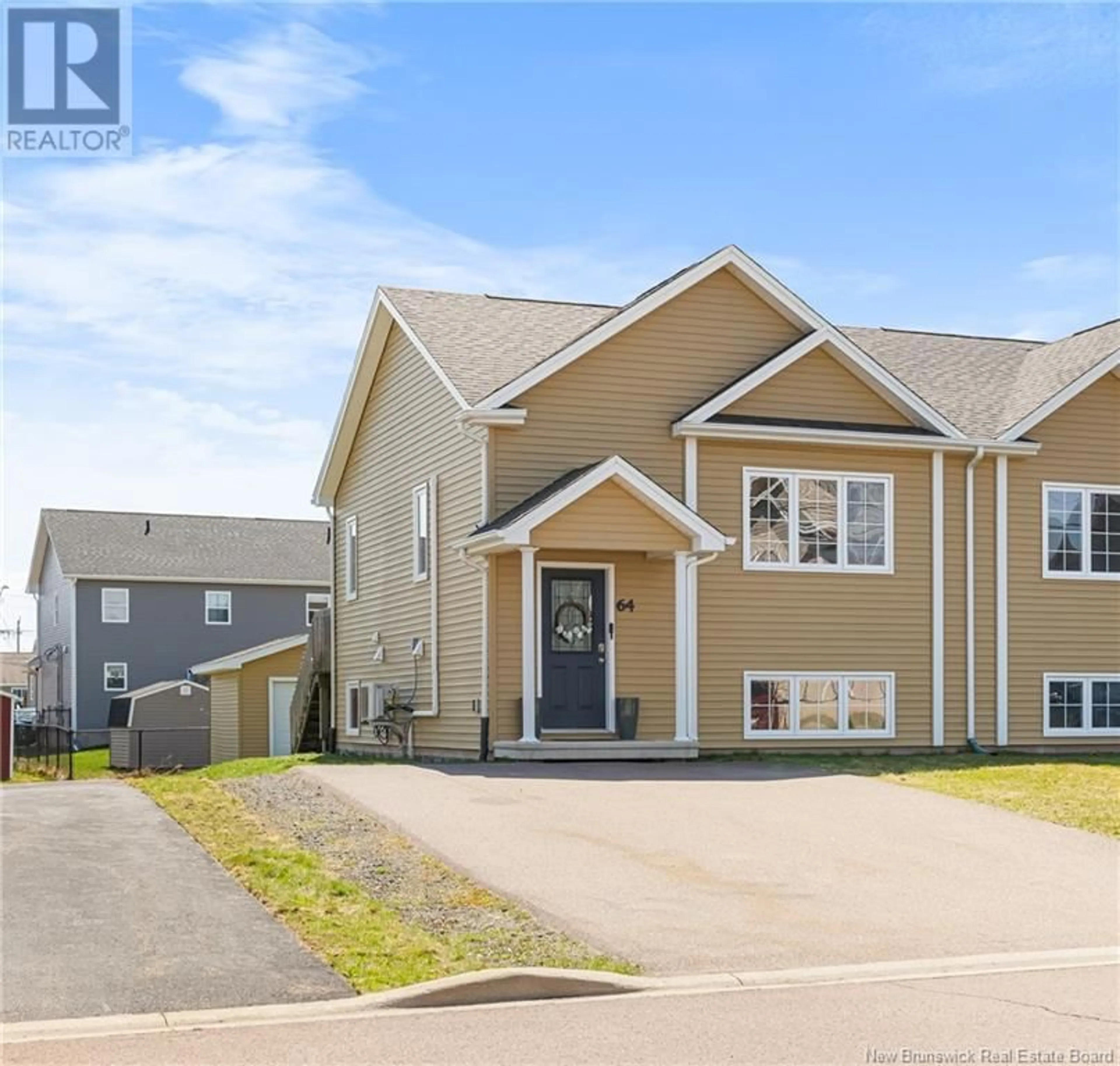Home with vinyl exterior material, street for 64 GAMBIA STREET, Moncton New Brunswick E1G5T1