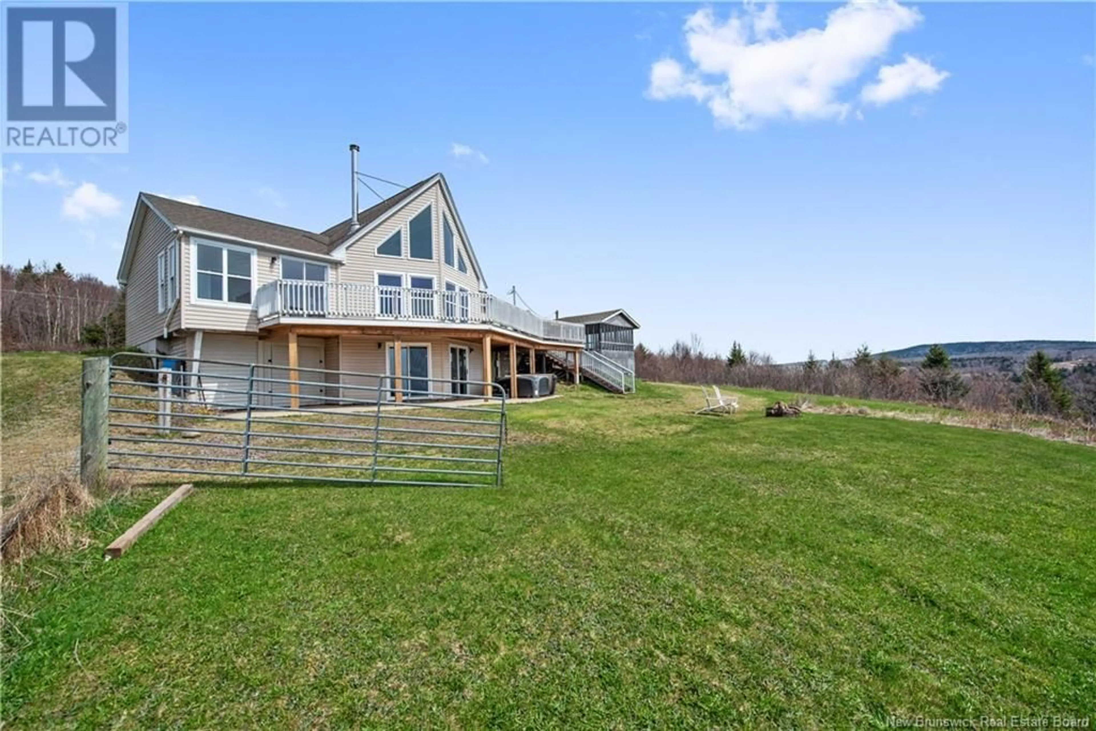 A pic from outside/outdoor area/front of a property/back of a property/a pic from drone, water/lake/river/ocean view for 4 BRITTANY COURT, Alma New Brunswick E4H0B4