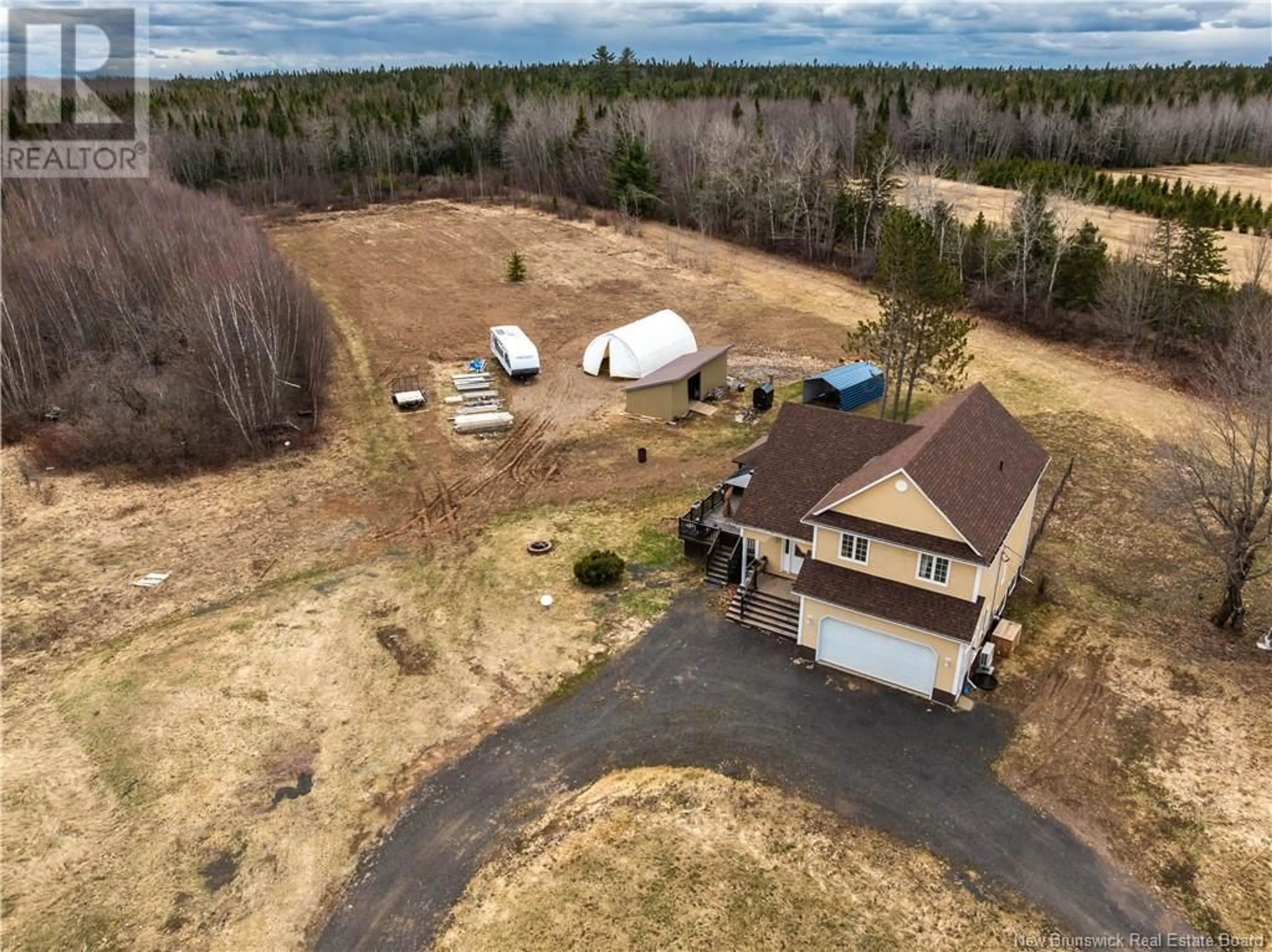 A pic from outside/outdoor area/front of a property/back of a property/a pic from drone, unknown for 6664 ROUTE 10, Upper Salmon Creek New Brunswick E4A1H9