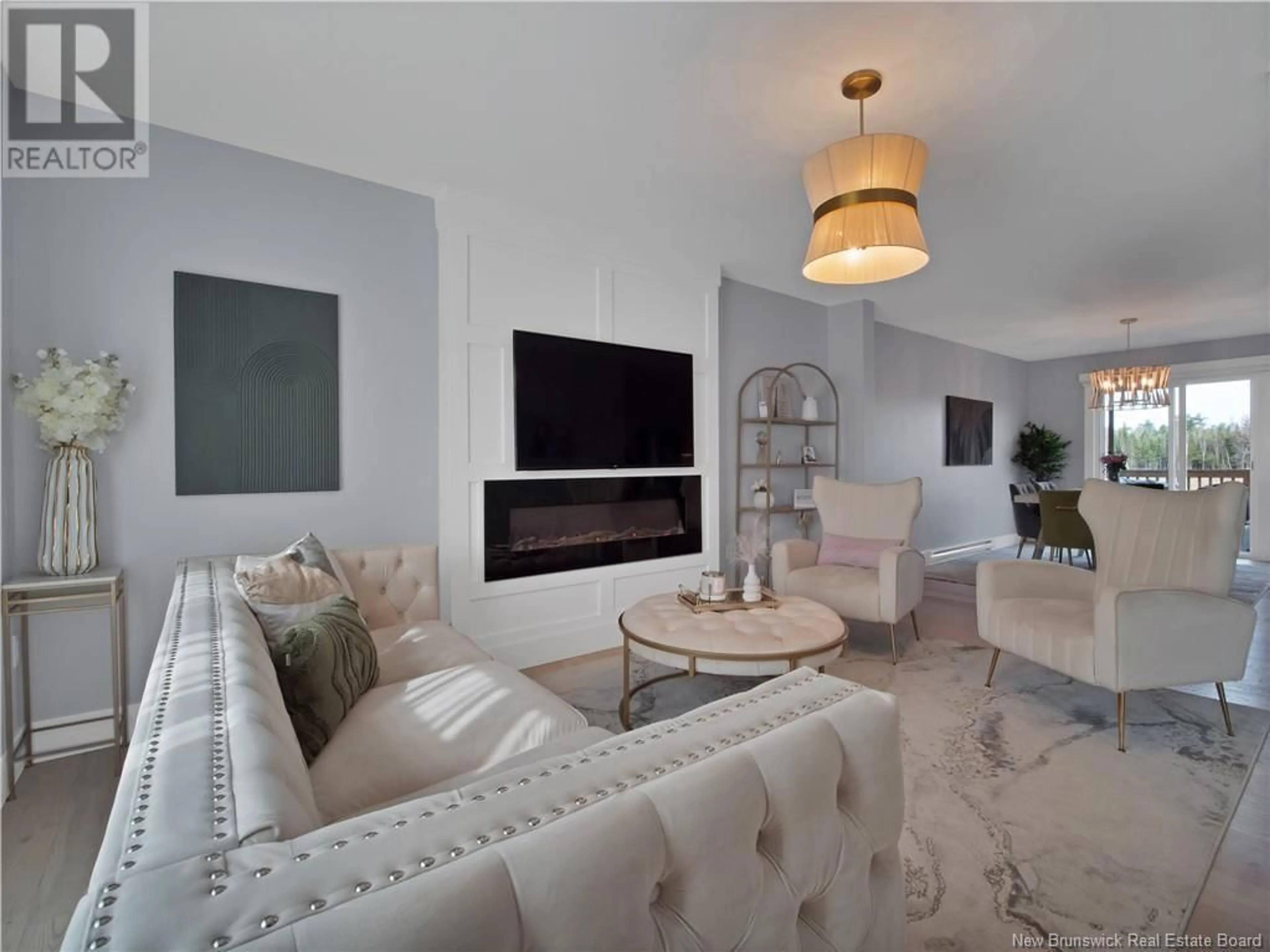 Living room with furniture, ceramic/tile floor for 88 NEWCOMBE DRIVE, Moncton New Brunswick E1A9V4