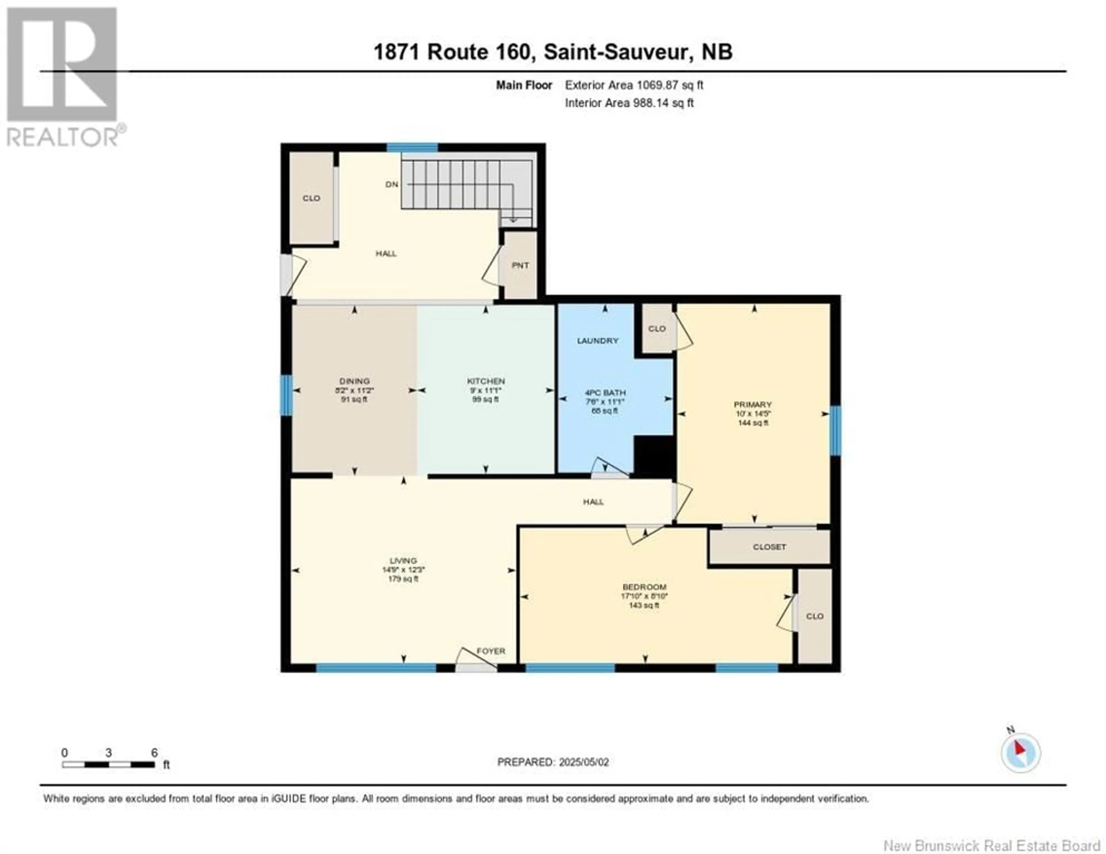 Floor plan for 1871 RTE 160, Saint-Sauveur New Brunswick E8L1N5