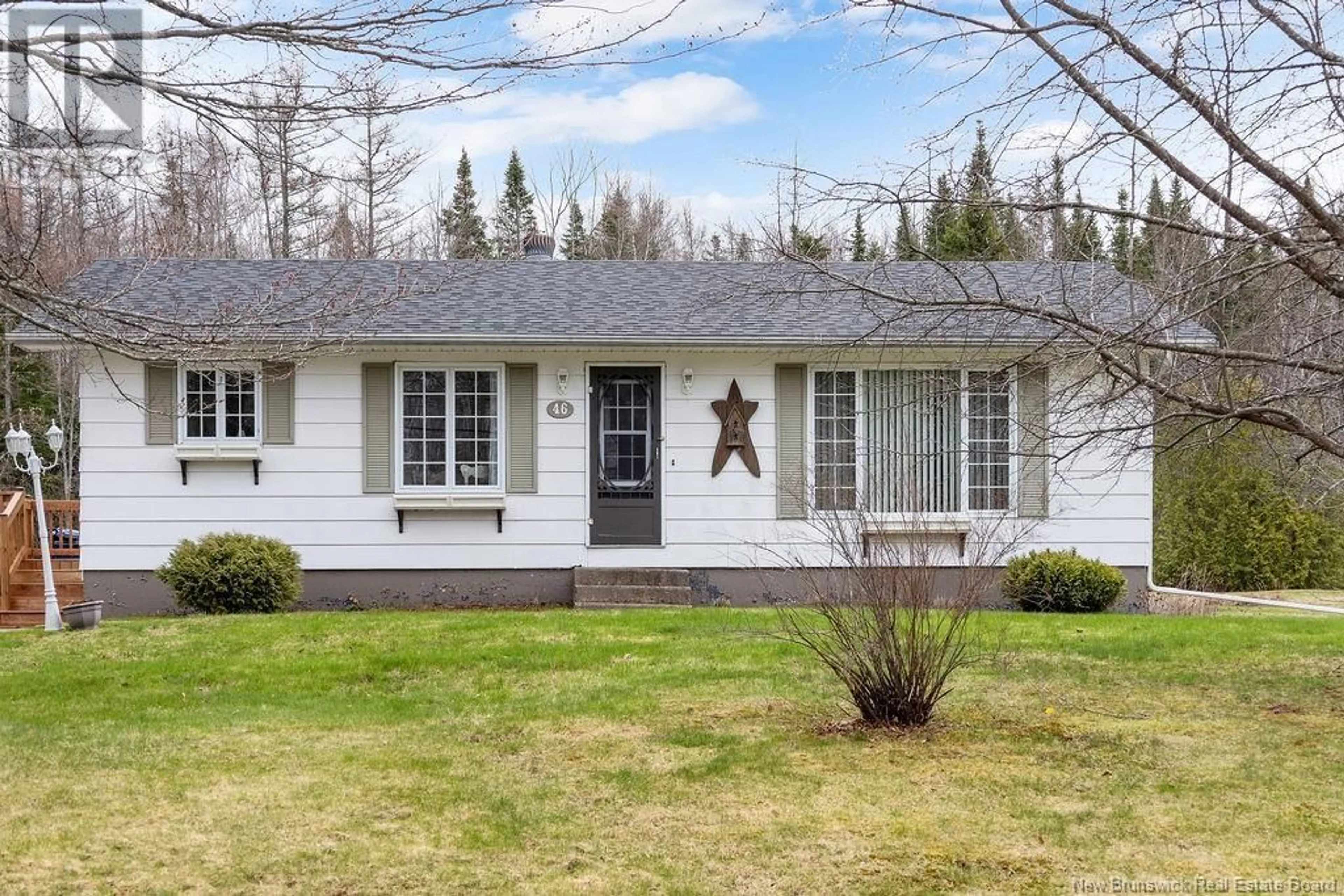 Home with vinyl exterior material, street for 46 SHERWOOD DRIVE, South Esk New Brunswick E1V4N4