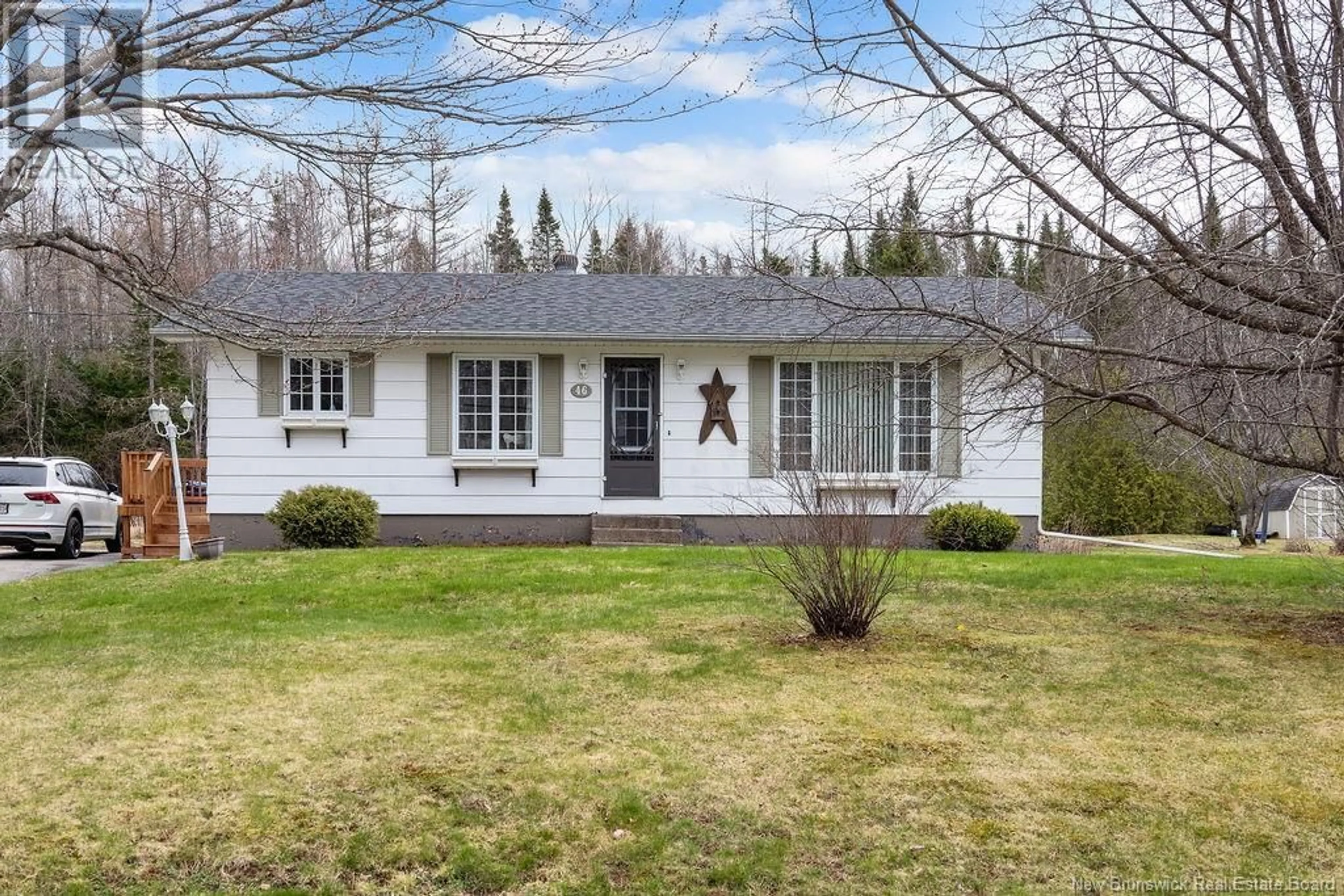 Home with vinyl exterior material, street for 46 SHERWOOD DRIVE, South Esk New Brunswick E1V4N4