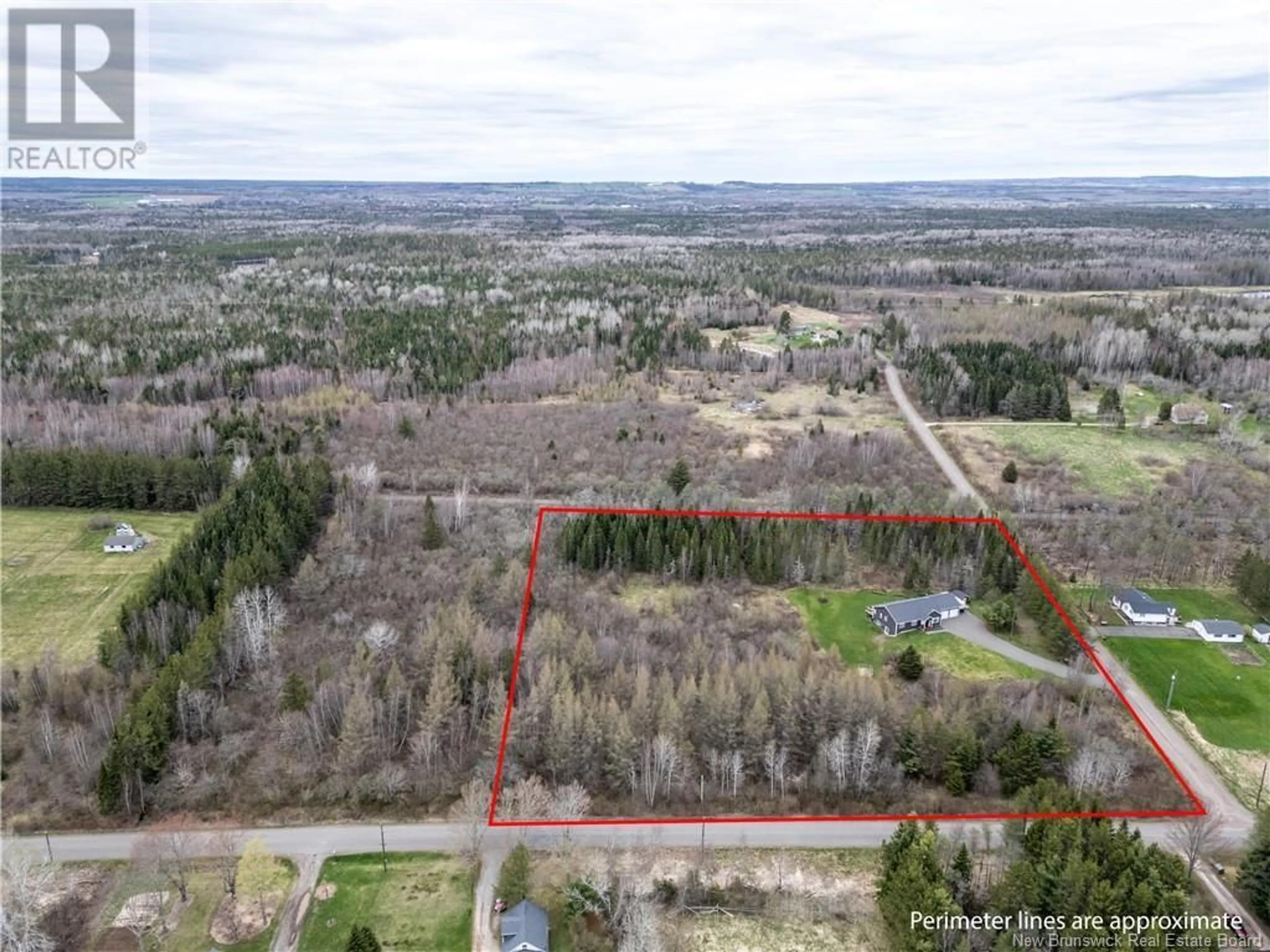 A pic from outside/outdoor area/front of a property/back of a property/a pic from drone, forest/trees view for 4 SYNTON LANE, Colpitts Settlement New Brunswick E4J2X8
